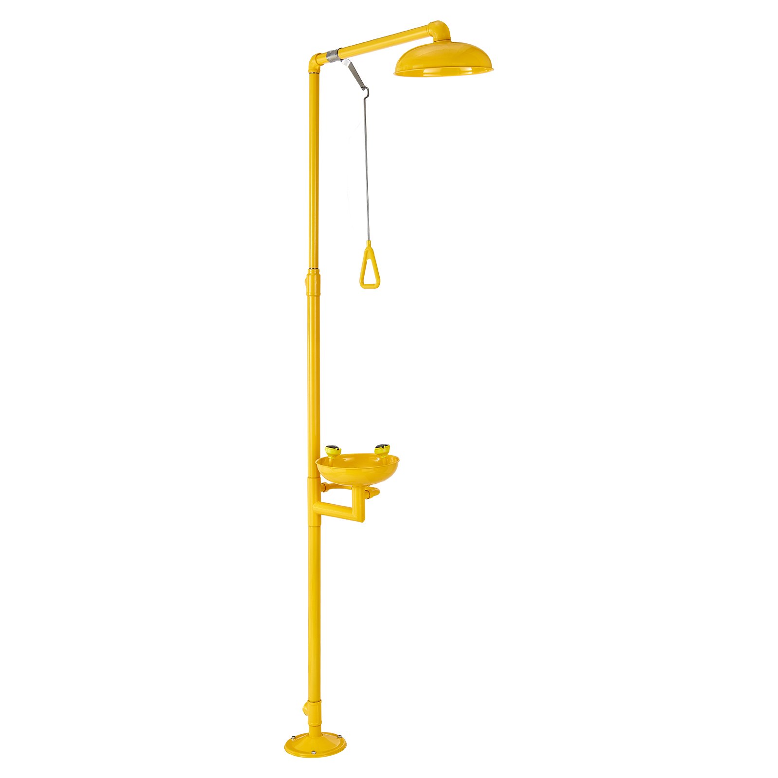 Emergency Shower Eye Wash Station, 34.25 x 15.75 x 91.73 Inch 304 Stainless Steel Eyewash and Shower Combination, OSHA-Approved First Aid Eye Wash Station, for Schools, Labs, Factories, Yellow - Image 1