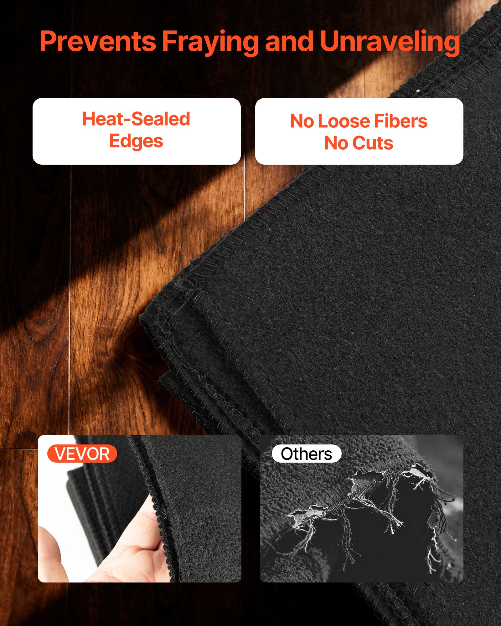 Carbon Felt Welding Blankets, 2-Pack 508mm x 914mm Flame Retardant Welding Blanket, Up to 1800°F Heat Resistant Safety Protection Blanket, 3.5mm Thickened Carbon Fiber Fireproof Insulation Mat - Image 5