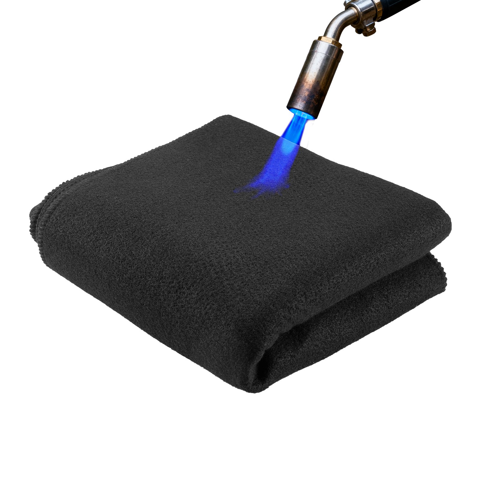 Carbon Felt Welding Blanket, 1016mm x 1016mm Flame Retardant Welding Blanket, Up to 1800°F Heat Resistant Safety Protection Blanket, 3.5mm Thickened Carbon Fiber Fireproof Insulation Mat Pad - Image 1