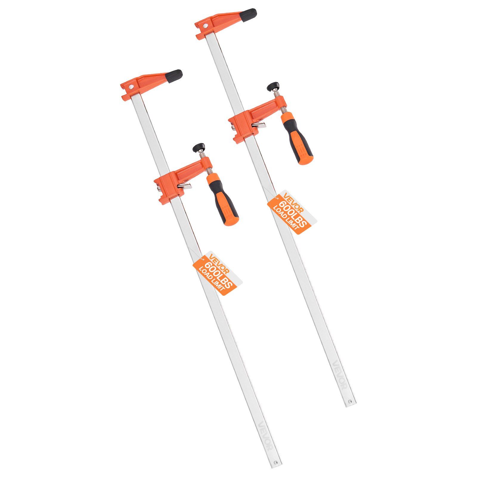 Bar Clamps for Woodworking, 2-Pack 610 mm Opening, Lockable F-Clamp with 272 kg Load Limit, 63.5 mm Depth, Cast Iron and Carbon Steel, Easy to Use, Wood Clamps for Woodworking Metal Working - Image 1