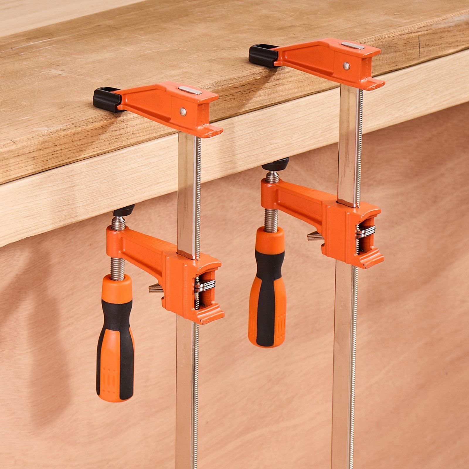 Bar Clamps for Woodworking, 2-Pack 610 mm Opening, Lockable F-Clamp with 272 kg Load Limit, 63.5 mm Depth, Cast Iron and Carbon Steel, Easy to Use, Wood Clamps for Woodworking Metal Working - Image 8
