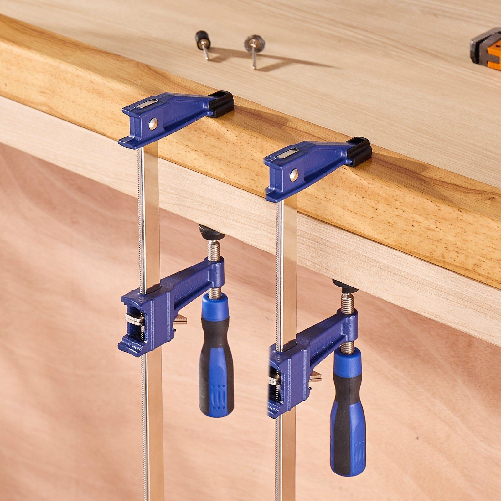 Bar Clamps for Woodworking, 2-Pack 91.4 cm Opening, Lockable F-Clamp with 272 kg Load Limit,63.5 mm Depth, Cast Iron and Carbon Steel, Easy to Use, Wood Clamps for Woodworking Metal Working - Image 8