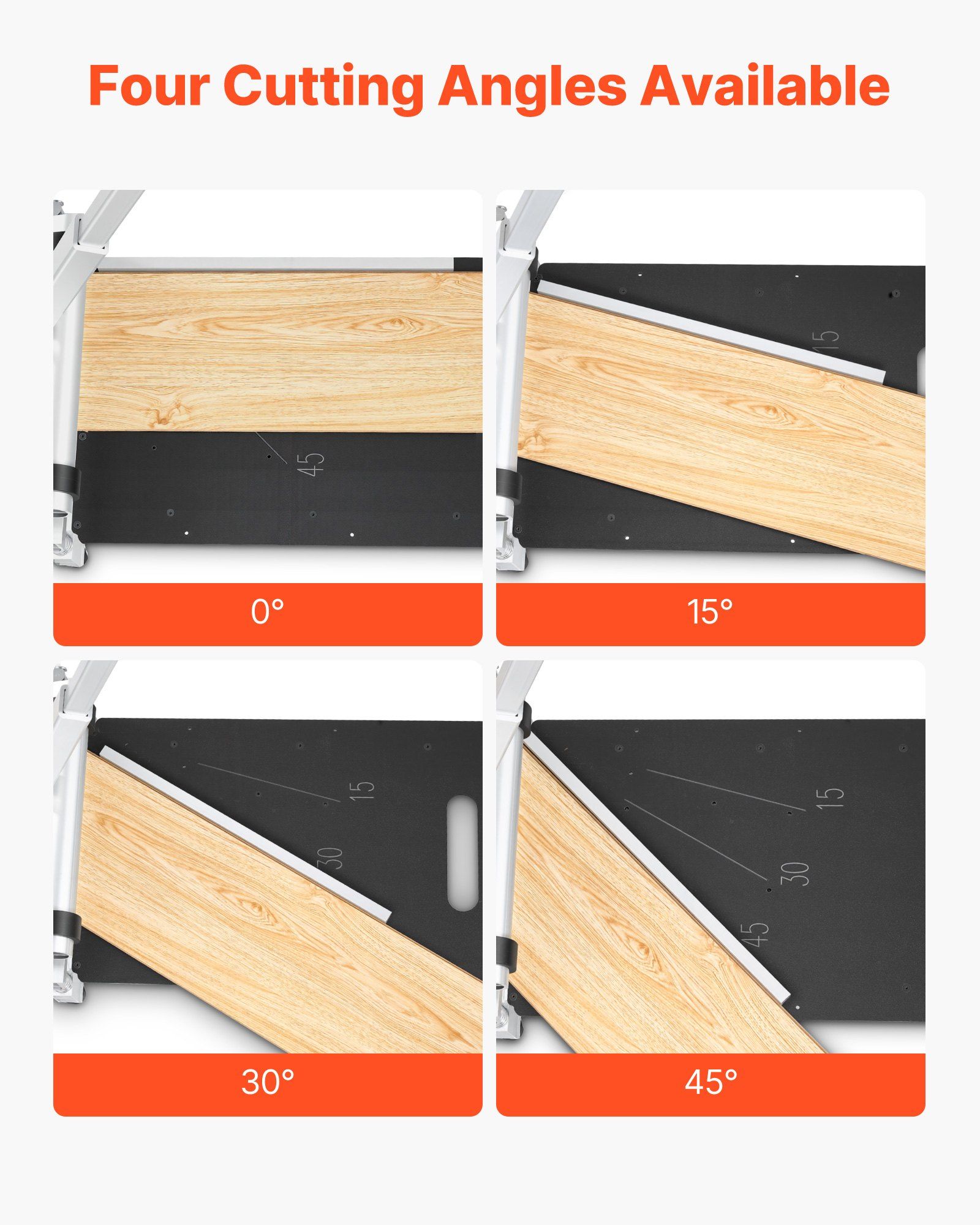 330mm Vinyl Floor Cutter, 16mm Thick Laminate Flooring Cutter with 15°/30°/45° Adjustable Angle Settings, Flexible Wheels, Telescoping Handle, Cuts Engineered Wood, LVT, VCT, SPC, LVP, WPC - Image 5