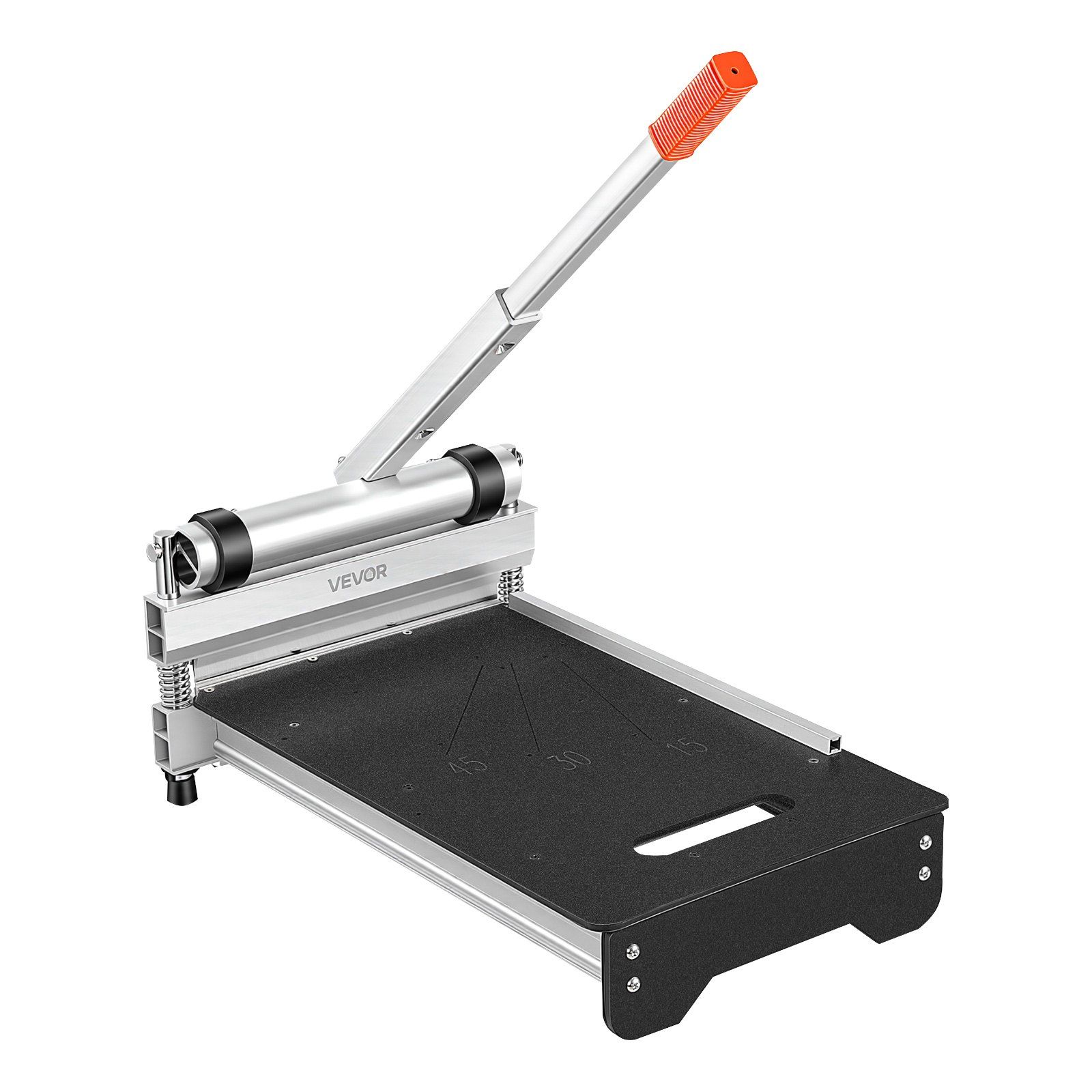 330mm Vinyl Floor Cutter, 12mm Thick Laminate Flooring Cutter with 15°/30°/45° Adjustable Angle Settings, Flexible Wheels, Telescoping Handle, Cuts Certain Engineered Wood, LVT,VCT,SPC,LVP,WPC - Image 1