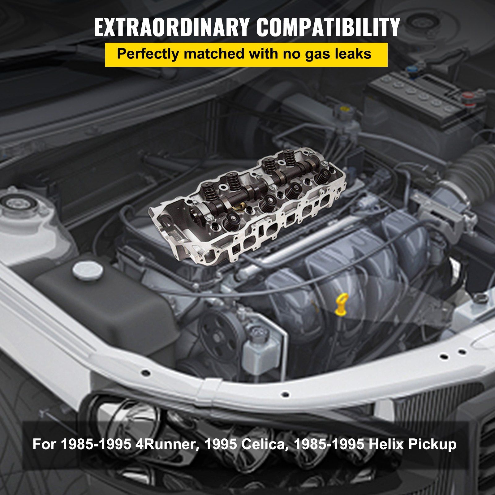 Cylinder Head Fit For Toyota 4 Runner 185-95 Fit Toyota Pickup 85-95 2.4L - Image 3
