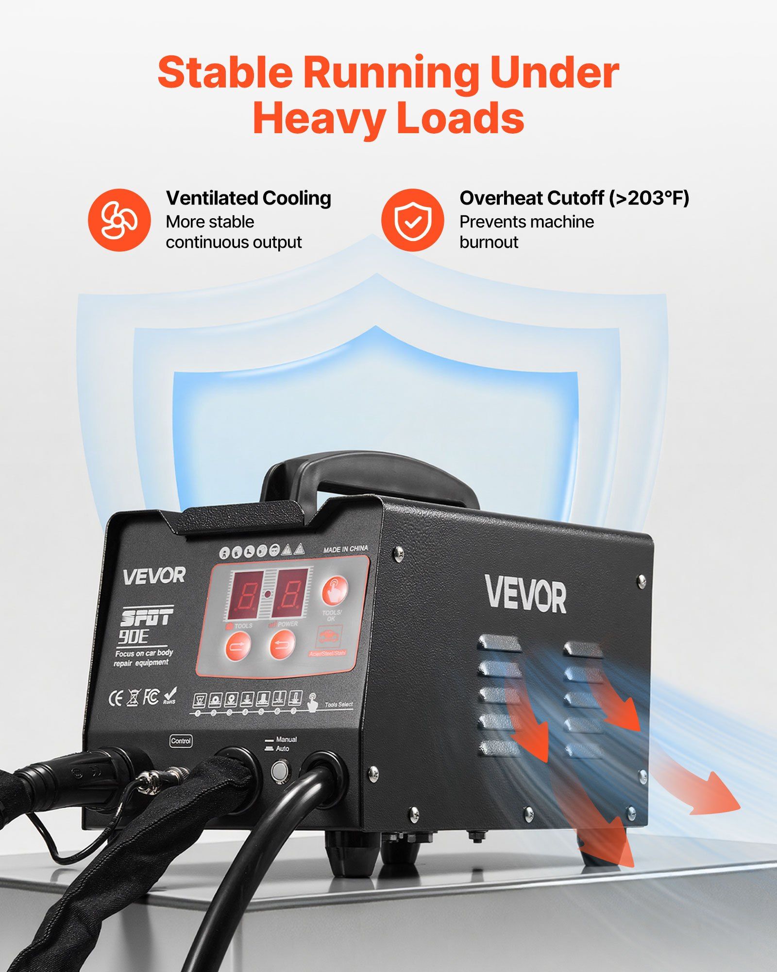 Stud Welder Dent Repair Kit & Welding Cart, 3KW Spot Welder with 2 Welding Guns and 7 Modes, Auto Body Spot Welding Dent Repair Machine for Steel Panel Repair - Image 5