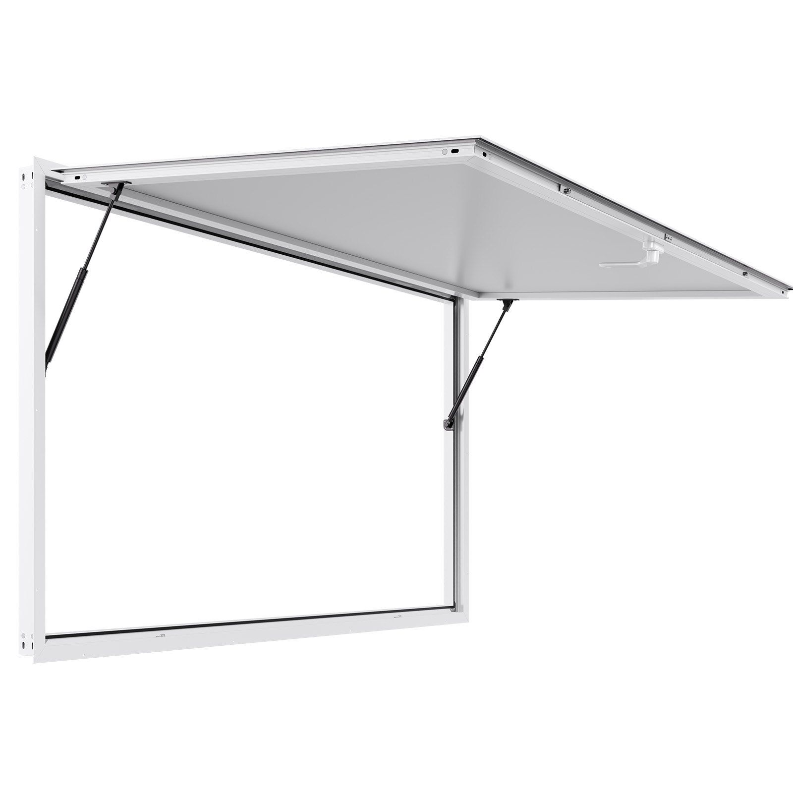 Concession Window 188x102cm, Aluminum Alloy Frame Service Window for Food Truck, Up to 85 Degrees Stand Serving Window with Awning Door and Drag Hook, Rainwater Resistant for Concession Trailer - Image 1