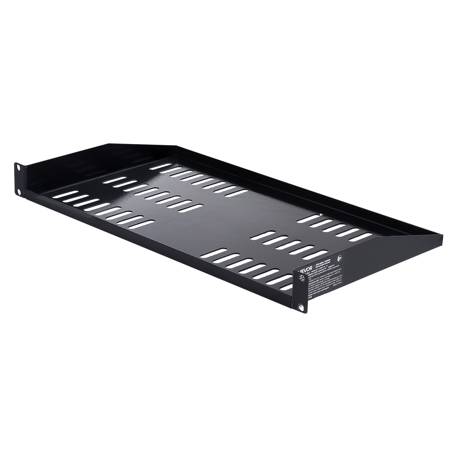 1U Server Rack Shelf, 4 PCS, 22.68 kg Max Load-Bearing Vented Cantilever, Wall Mount or Rack Mount Shelf with Tray, 254 mm Depth, Good Air Circulation for Cabinet Computer Network Equipment - Image 1
