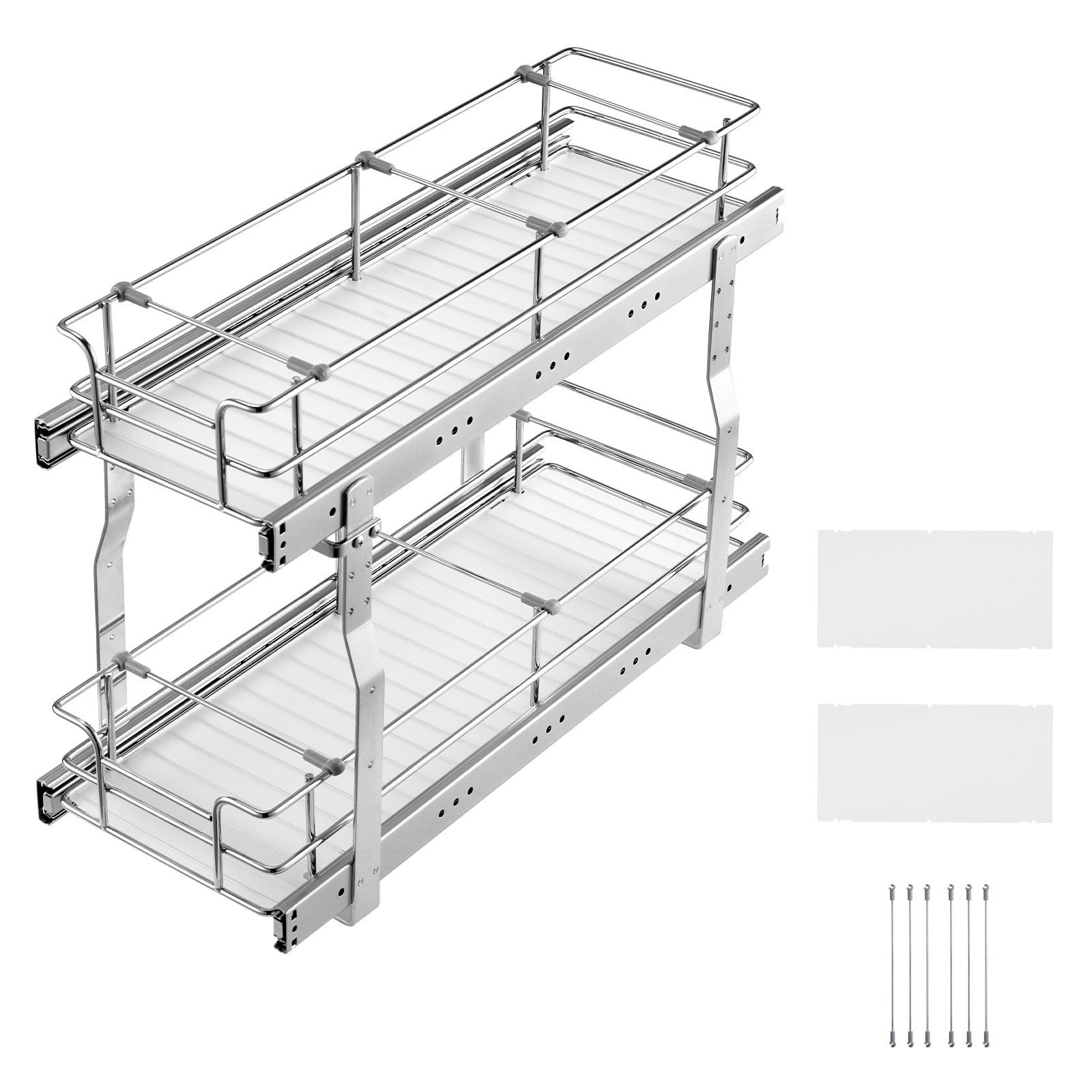 215 x 533 x 385mm  Pull Out Cabinet Organizer, Heavy Duty Slide Out Pantry Shelves, Steel Roll Out Drawers, Sliding Drawer Storage for Home Under Sink, 245 x 563 x 485 mm Install Size for Cabinet - Image 8
