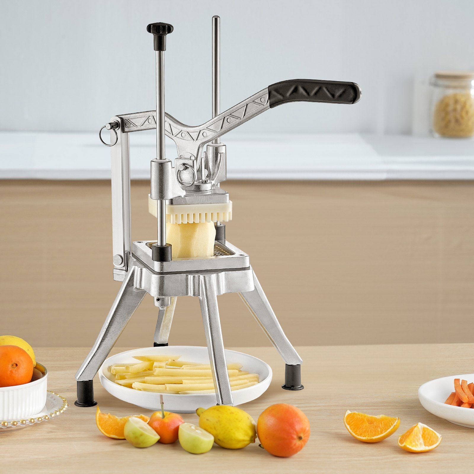 Commercial Vegetable Fruit Chopper 1/2″ Blade Heavy Duty Professional Food Dicer Kattex French Fry Cutter Onion Slicer Stainless Steel for Tomato Peppers Potato Mushroom, Sliver - Image 8