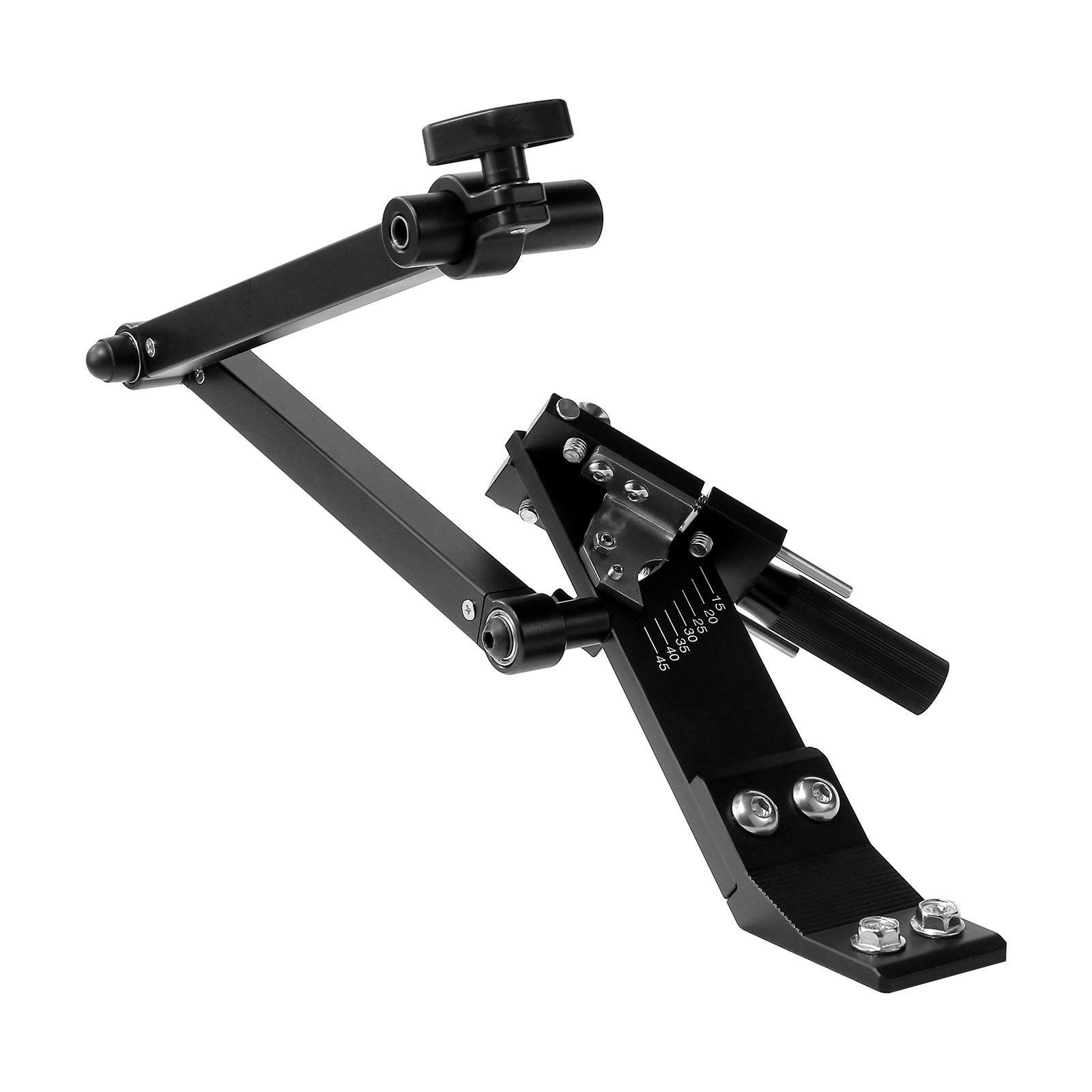 Lawn Mower Blade Sharpener, 15° - 45° Adjustable Lawnmower Blade Sharpening Tool with 4 Adapter Pins, Ball Bearing Design & 25mm Enlarged Handle, Compatible with Most Angle Grinders - Image 1