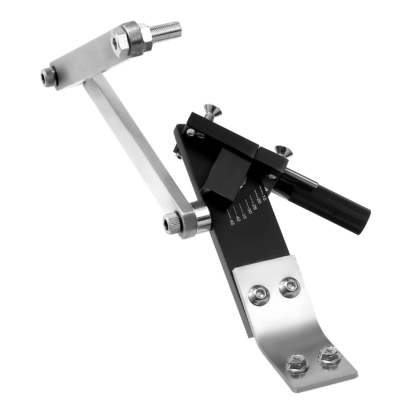Lawn Mower Blade Sharpener and Balancer, 15° - 45° Adjustable Lawnmower Blade Sharpening Tool with 4 Adapter Pins, Ball Bearings & 25mm Enlarged Handle, Compatible with Most Angle Grinders - Image 1