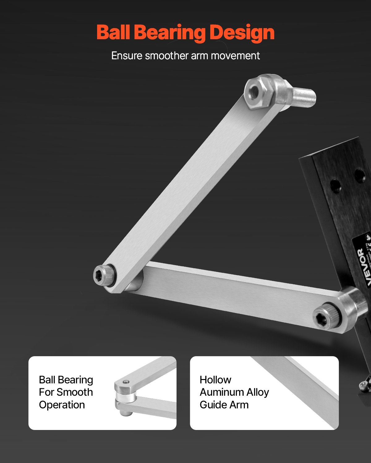Lawn Mower Blade Sharpener and Balancer, 15° - 45° Adjustable Lawnmower Blade Sharpening Tool with 4 Adapter Pins, Ball Bearings & 25mm Enlarged Handle, Compatible with Most Angle Grinders - Image 3