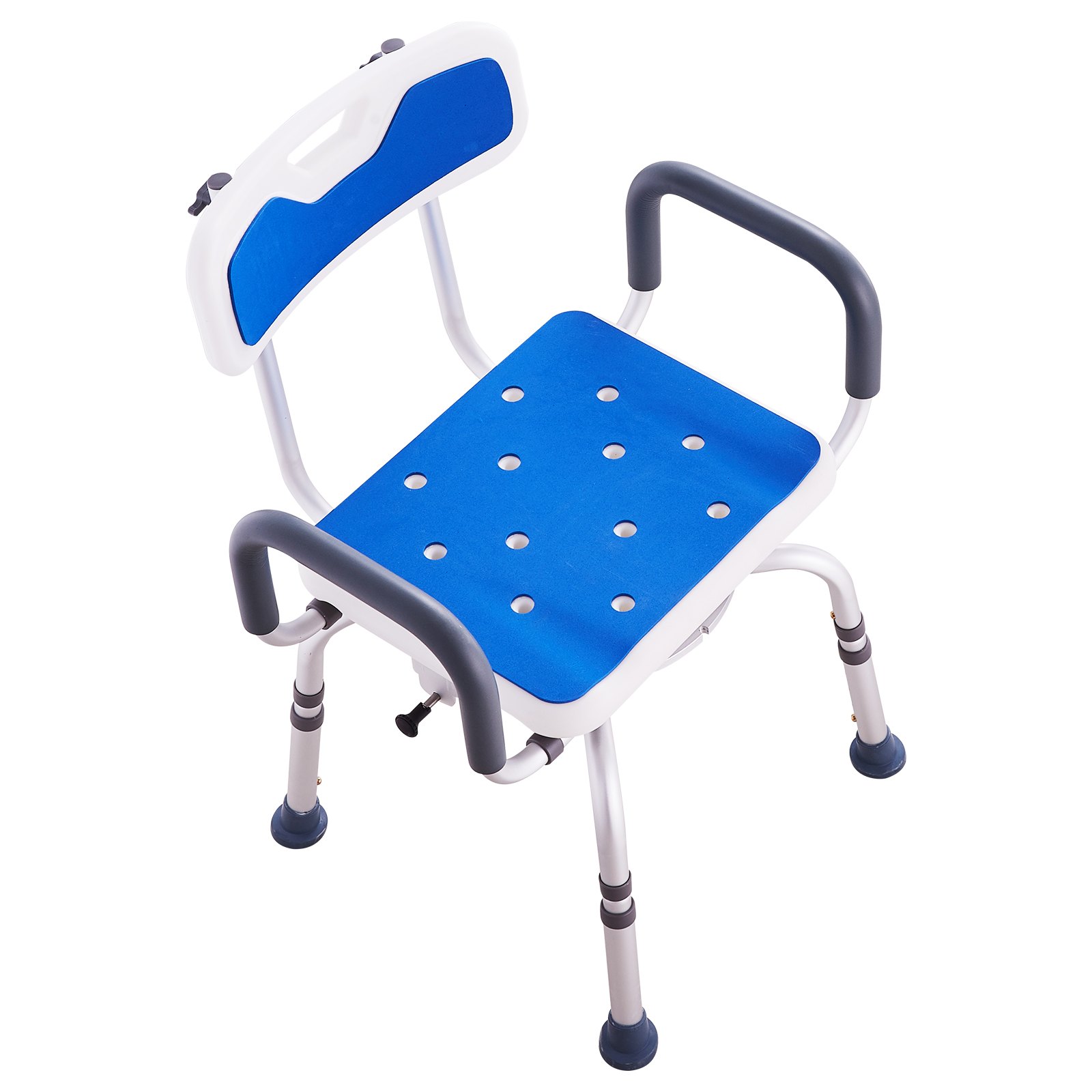 Swivel Shower Chair 360 Degree, Adjustable Shower Seat with Armrests and Backrest for Inside Shower or Bathtub, Non-Slip Rotating Bathtub Chair Seat for Elderly Disabled Injured, 400lbs Capacity - Image 1