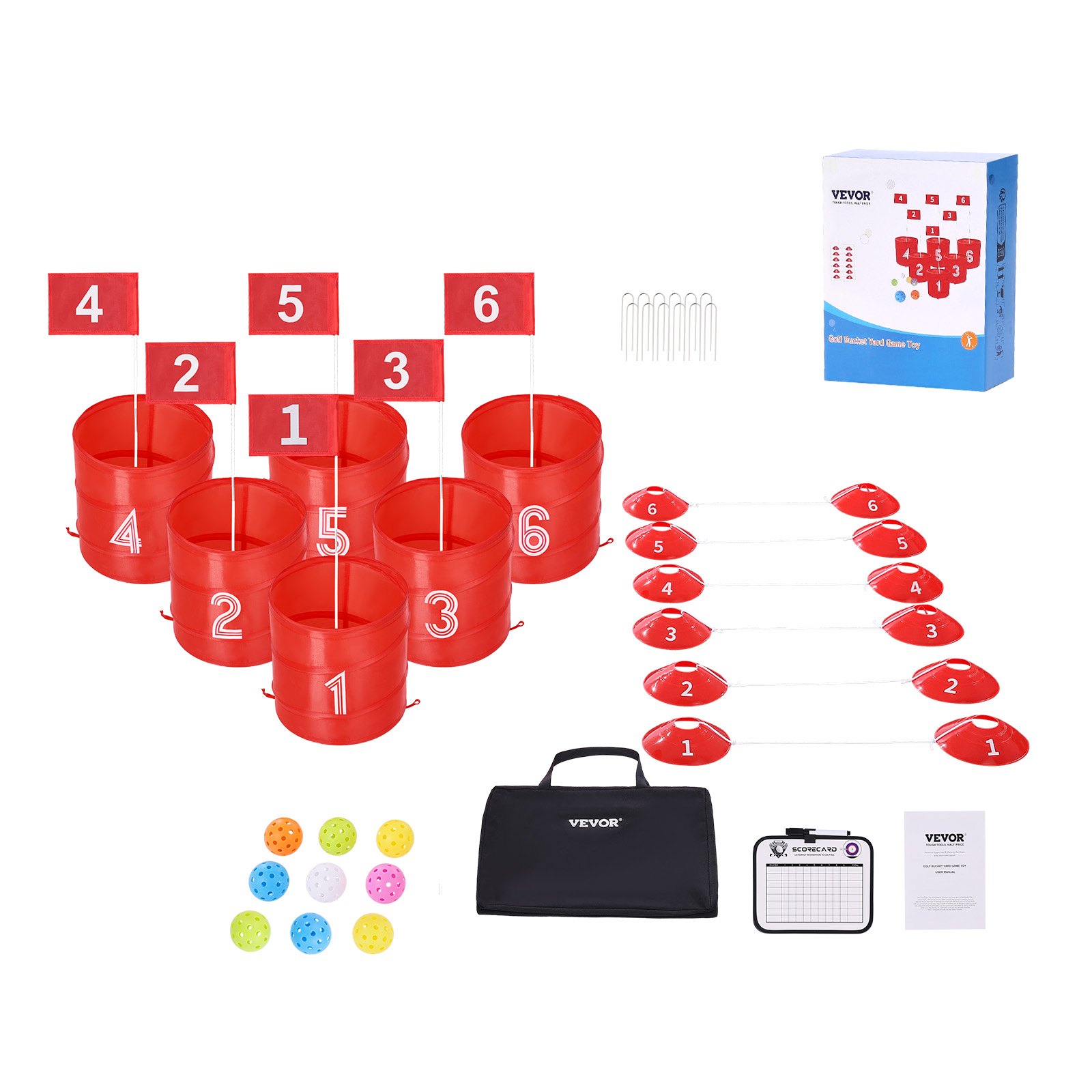 Backyard Golf Game, 6 Hole Golf Course, Golf Game Practice Games, Golf Chipping Game for Family, Adults and Kids, Portable Outdoor Yard Golf Game for Lawn, Yard, Camping, Park, Beach - Image 1