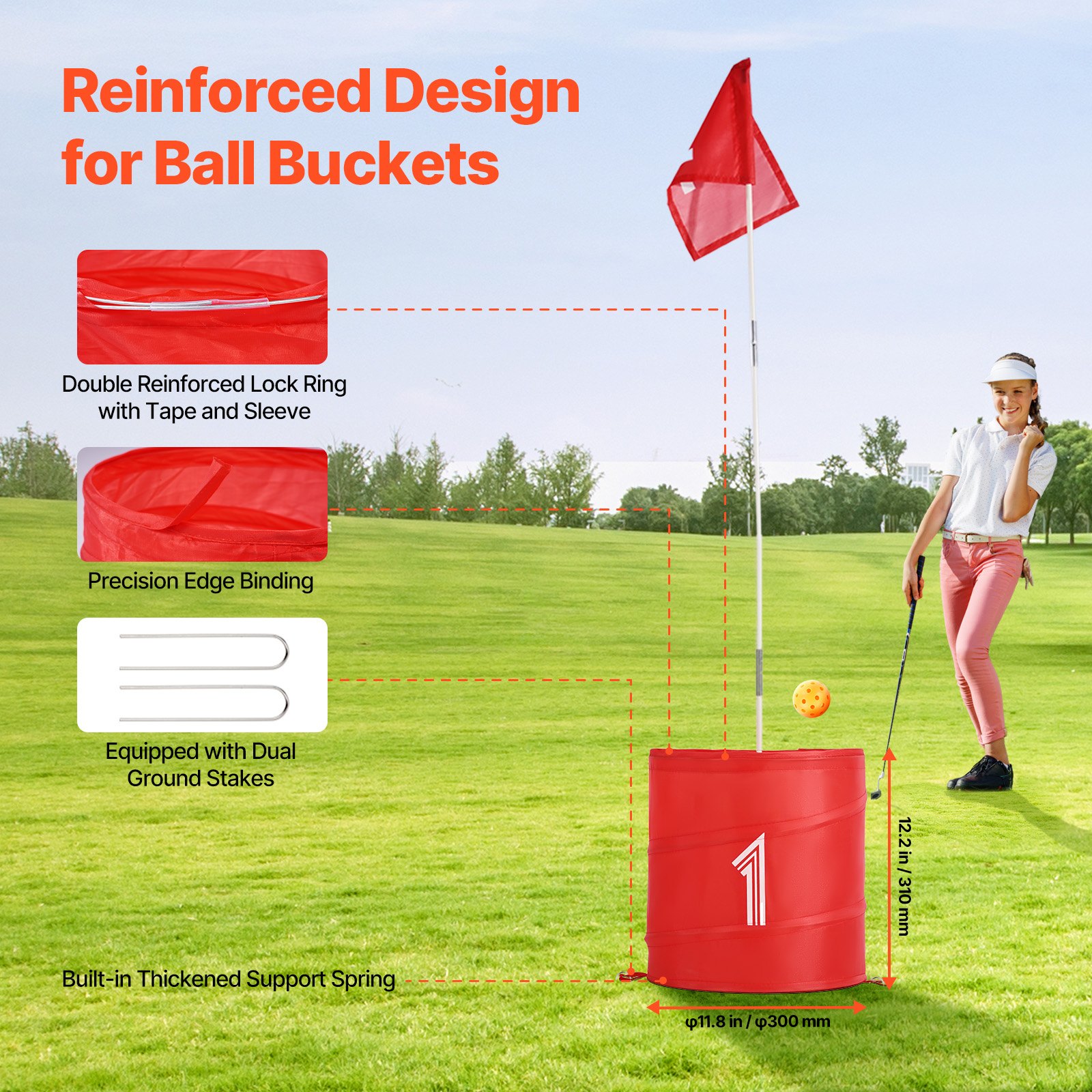 Backyard Golf Game, 6 Hole Golf Course, Golf Game Practice Games, Golf Chipping Game for Family, Adults and Kids, Portable Outdoor Yard Golf Game for Lawn, Yard, Camping, Park, Beach - Image 4
