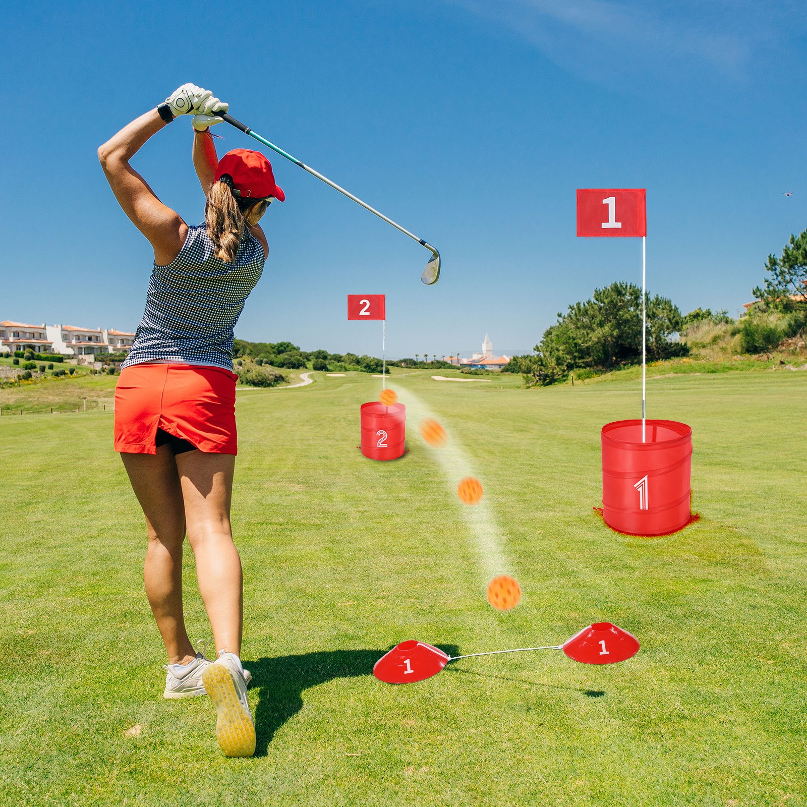 Backyard Golf Game, 6 Hole Golf Course, Golf Game Practice Games, Golf Chipping Game for Family, Adults and Kids, Portable Outdoor Yard Golf Game for Lawn, Yard, Camping, Park, Beach - Image 8