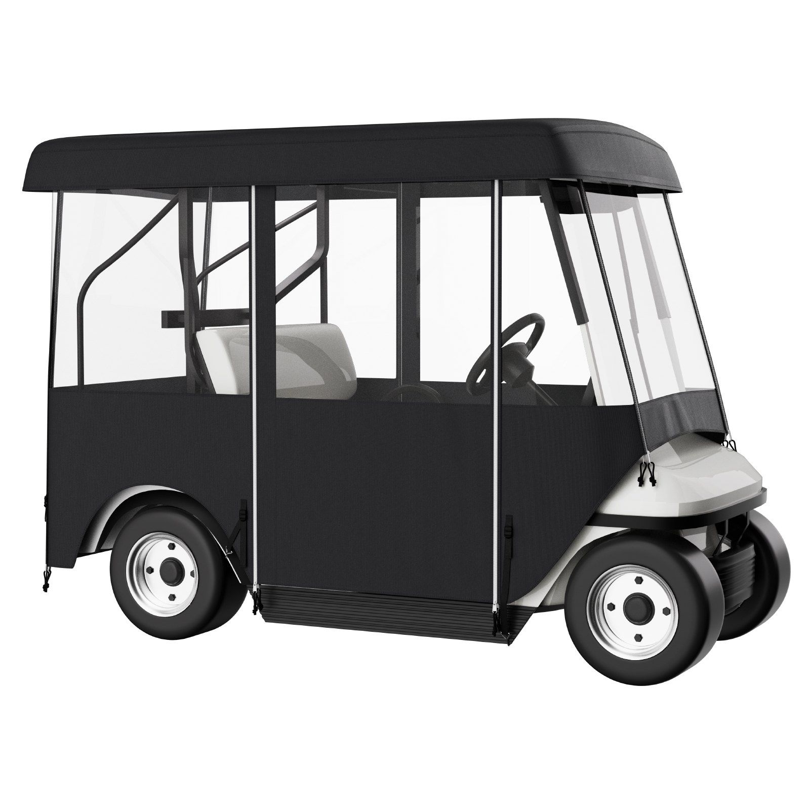 Golf Cart Enclosure, Polyester Driving Enclosure, Club Car Covers Universal Fits for 2+2 Passenger Golf Carts, Sunproof and Dustproof Outdoor Cart Cover - Image 1