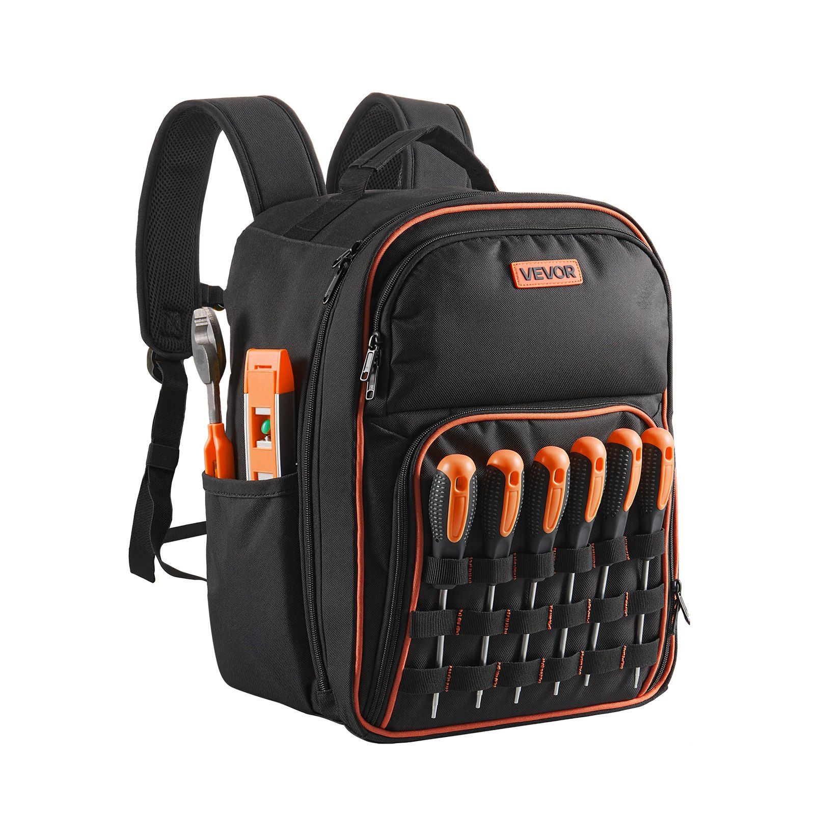 Tool Backpack, 49 Pockets, Heavy-duty Tools Storage Organizer Work Bags with Laptop Compartment & Reinforced Fabric Base, Electrician Jobsite Backpack for Electrician, Repairman - Image 1