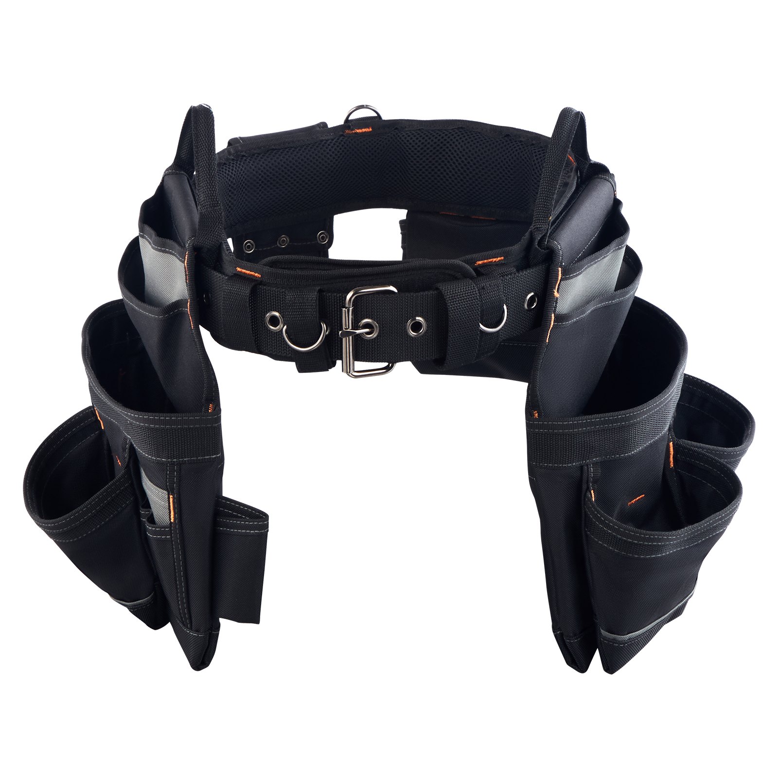 Tool Belt, 18 Pockets Professional Tool Pouch for Men, Heavy Duty Adjustable Utility Belt Detachable Work Bag for Electrician, Carpenter, Construction, Work Apron Organizer, Adjusts 80-131 cm - Image 1