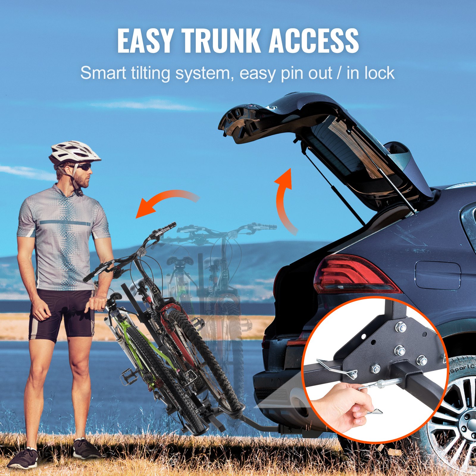 2-Bike Rack Hitch Mount Folding Carrier Car Truck SUV 1.25 - Image 4
