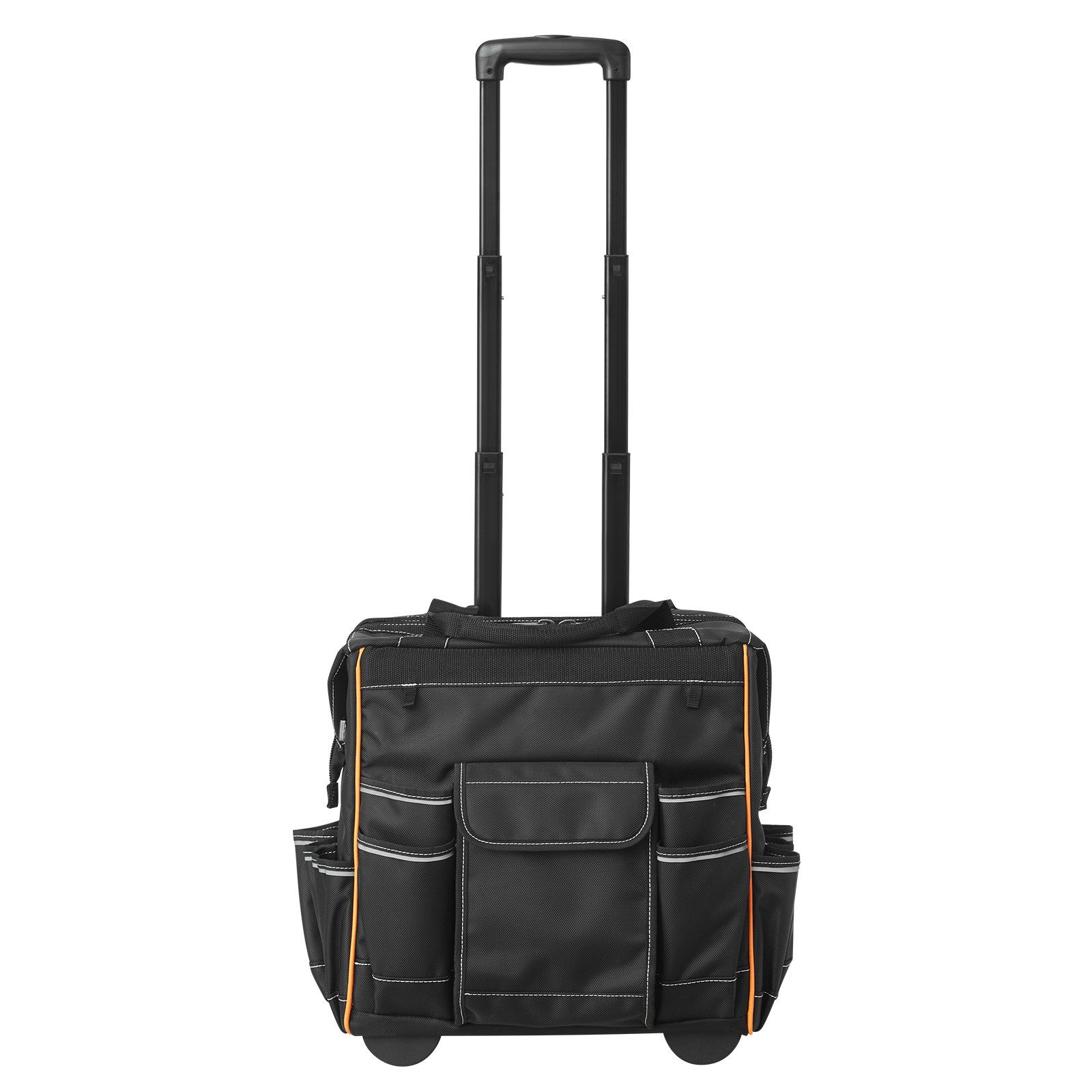 Rolling Tool Bag, 110 lbs Load Capacity, 25 Pockets Heavy Duty Roller Tool Bag on Wheels, Adjustable Telescoping Handle & Stable Base, Toolbag Organizers with Wheels for Construction, Mechanic - Image 1