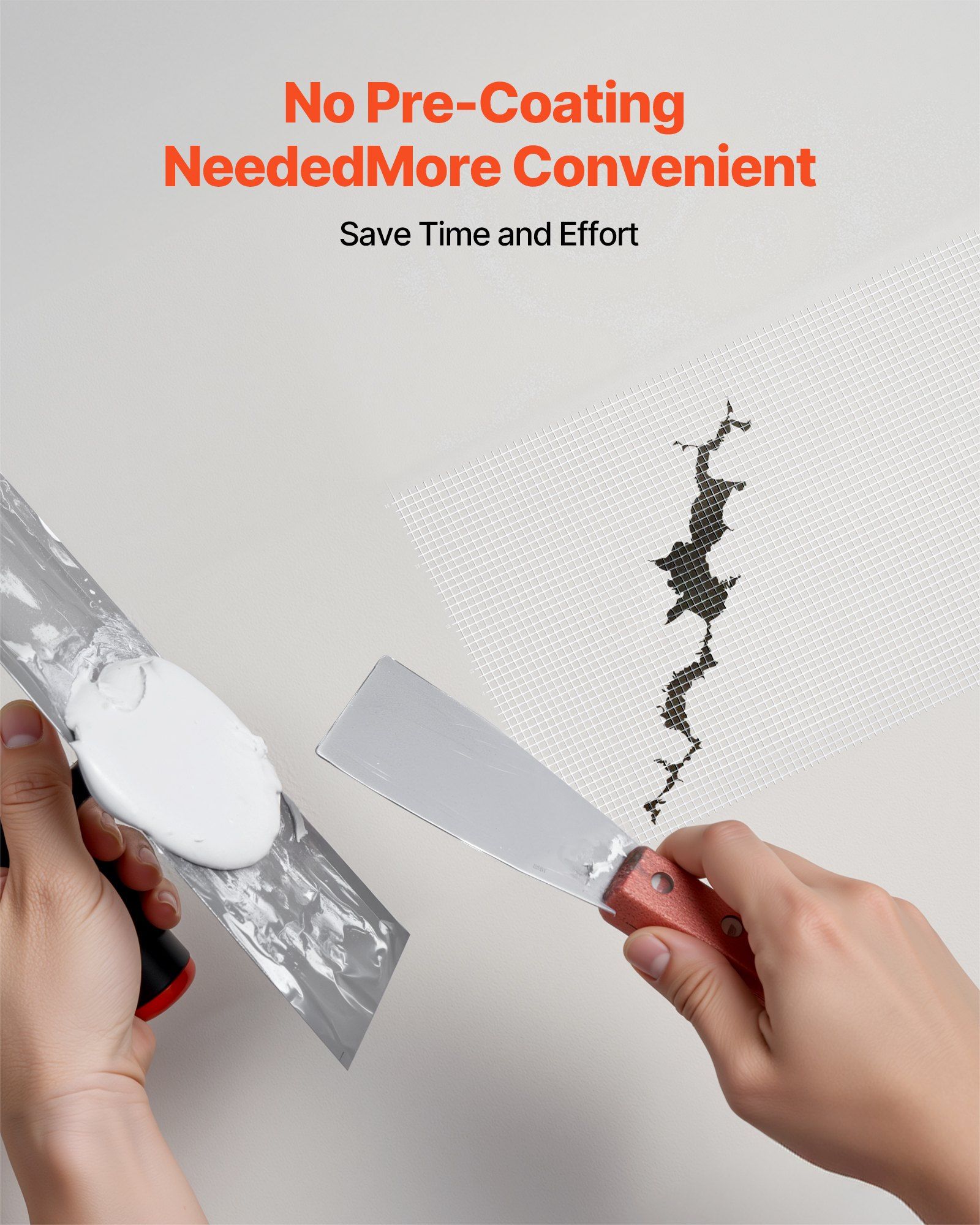 Drywall Mesh Tape, 150mm W x 30m L Self-Adhesive Fiberglass Drywall Joint Tape, 12 Rolls Dry Wall Patch for Easy Sheetrock Ceiling Crack Repair, to Achieve Smooth Even Wall Surface - Image 4