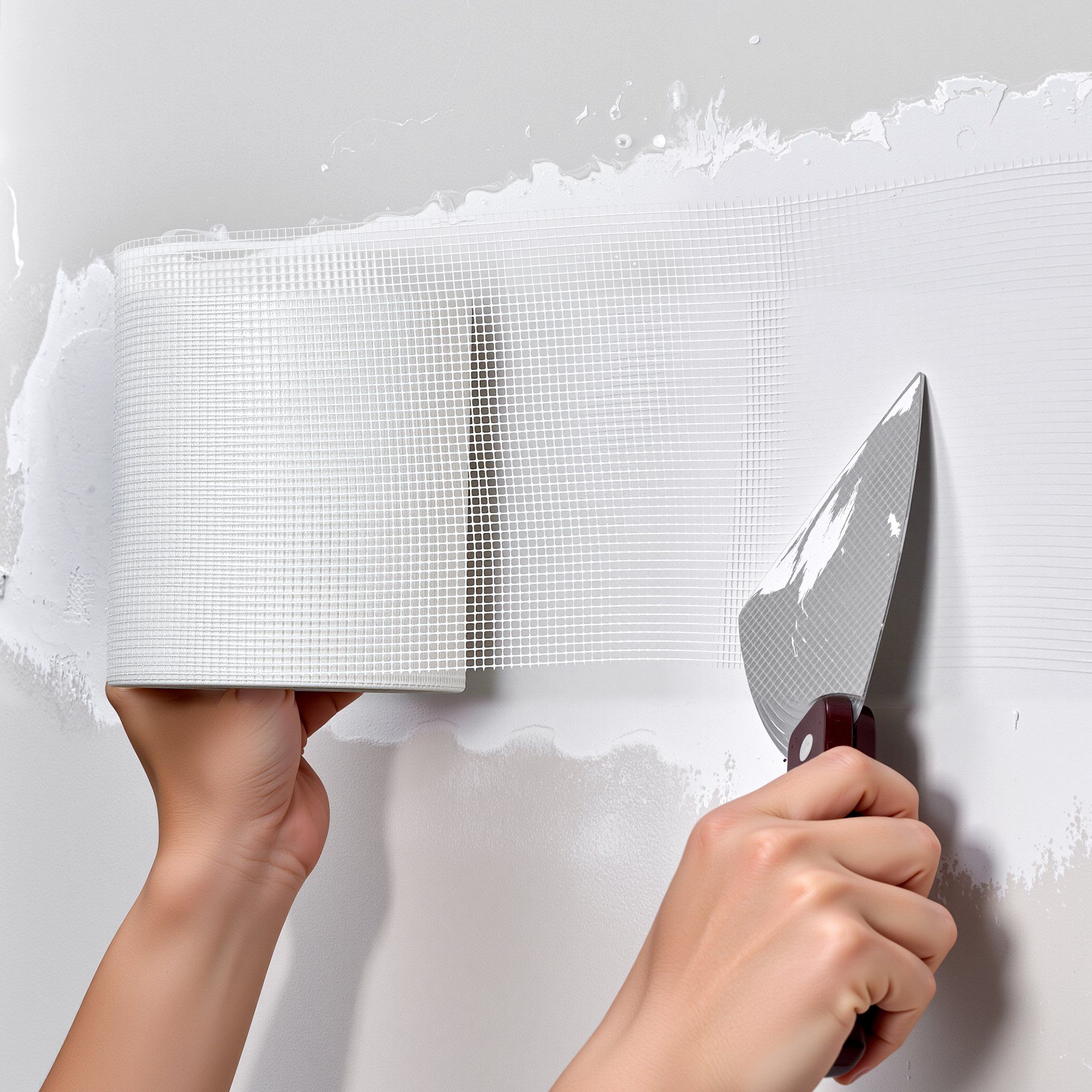 Drywall Mesh Tape, 150mm W x 30m L Self-Adhesive Fiberglass Drywall Joint Tape, 12 Rolls Dry Wall Patch for Easy Sheetrock Ceiling Crack Repair, to Achieve Smooth Even Wall Surface - Image 8