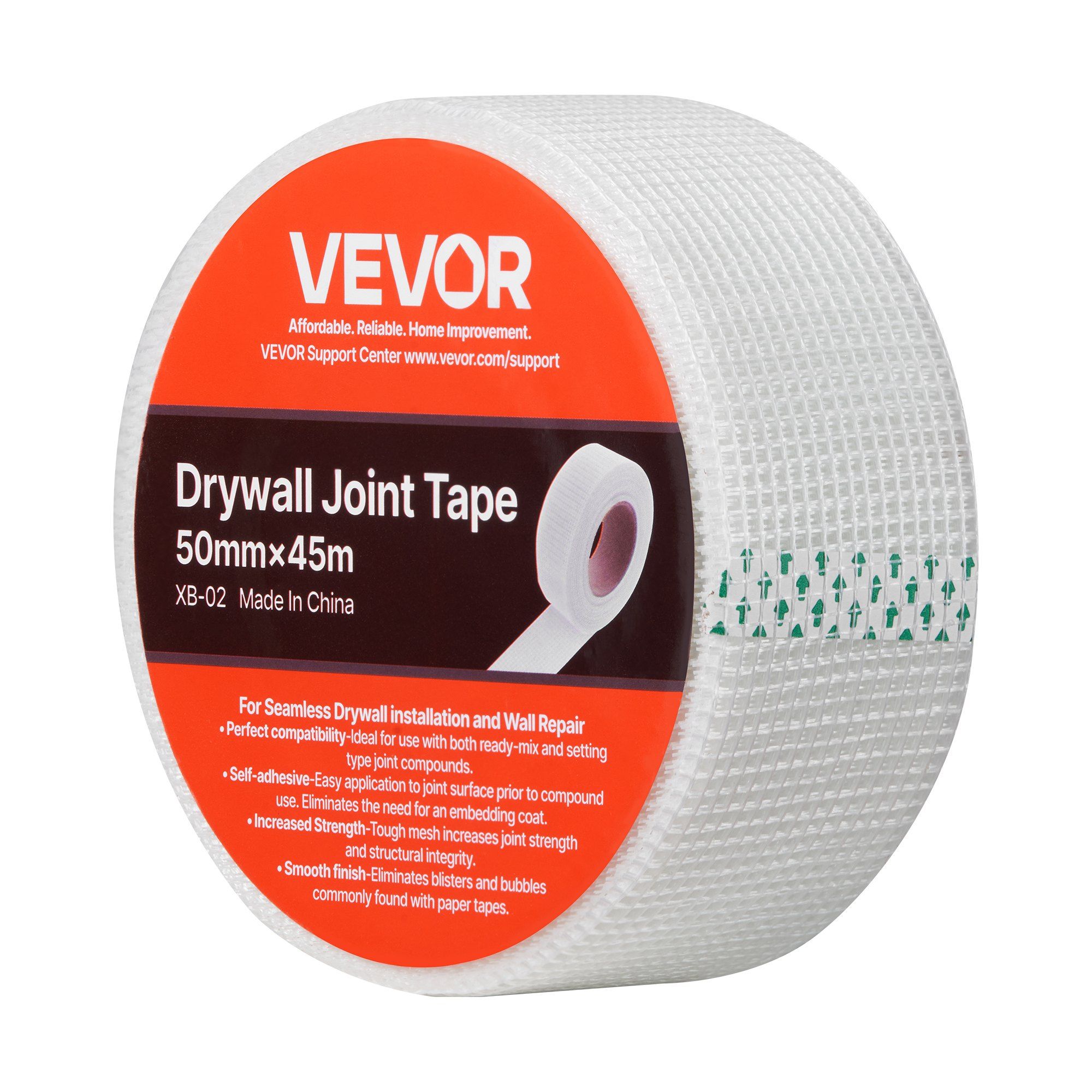 Drywall Mesh Tape, 50mm W x 45m L Self-Adhesive Fiberglass Drywall Joint Tape, 36 Rolls Dry Wall Patch for Easy Sheetrock Ceiling Crack Repair, to Achieve Smooth Even Wall Surface - Image 1
