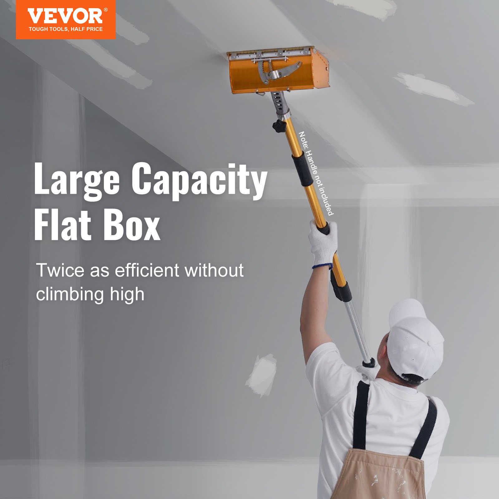 Drywall Flat Box, 10-Inch Wide Quick Clean, Aluminum Finishing Mud Box for Plasterboard, Wallboard, Sheetrock, Bonus Mudguard, Extra 2 Stainless Steel Blades (10/12-Inch) - Image 2