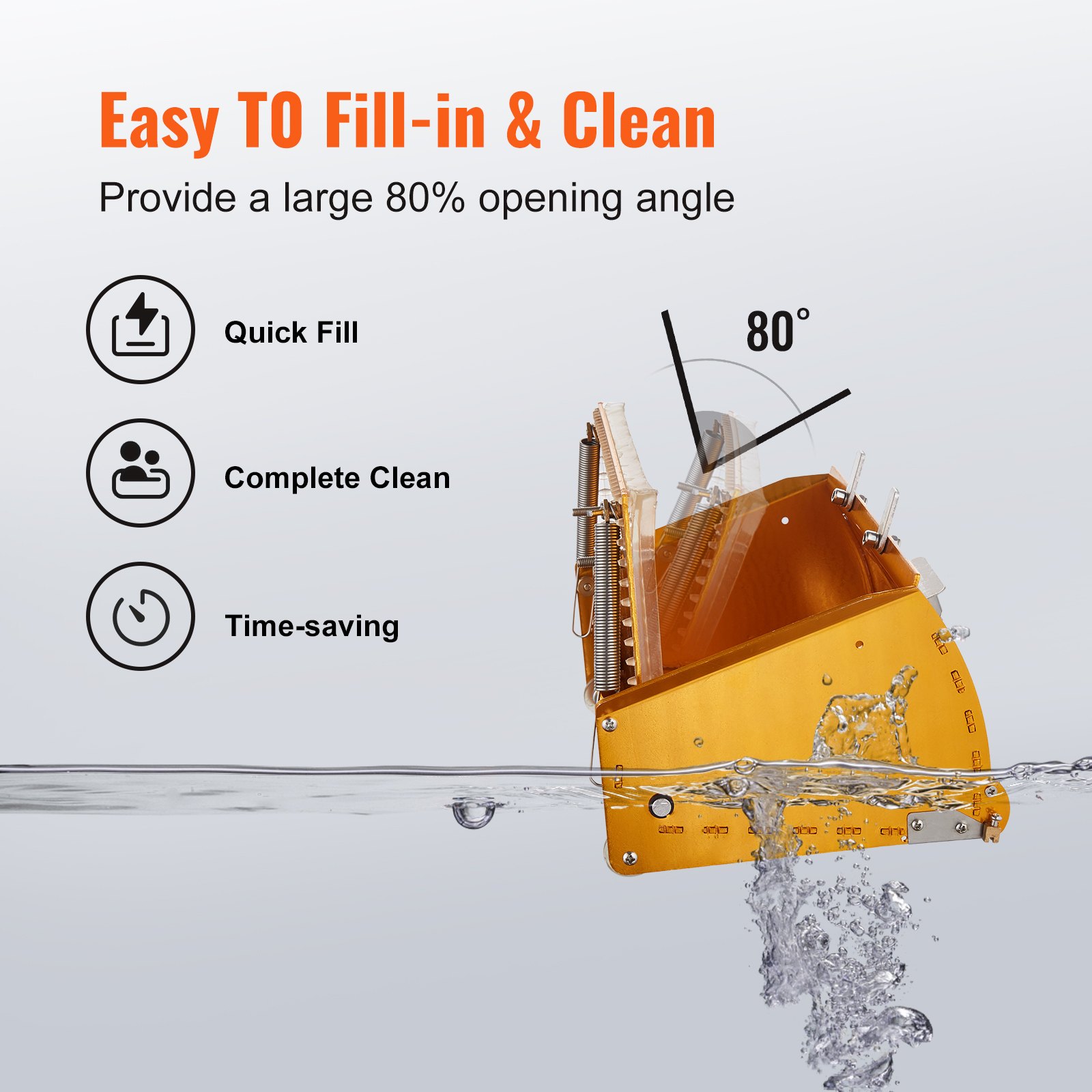 Drywall Flat Box, 10-Inch Wide Quick Clean, Aluminum Finishing Mud Box for Plasterboard, Wallboard, Sheetrock, Bonus Mudguard, Extra 2 Stainless Steel Blades (10/12-Inch) - Image 4