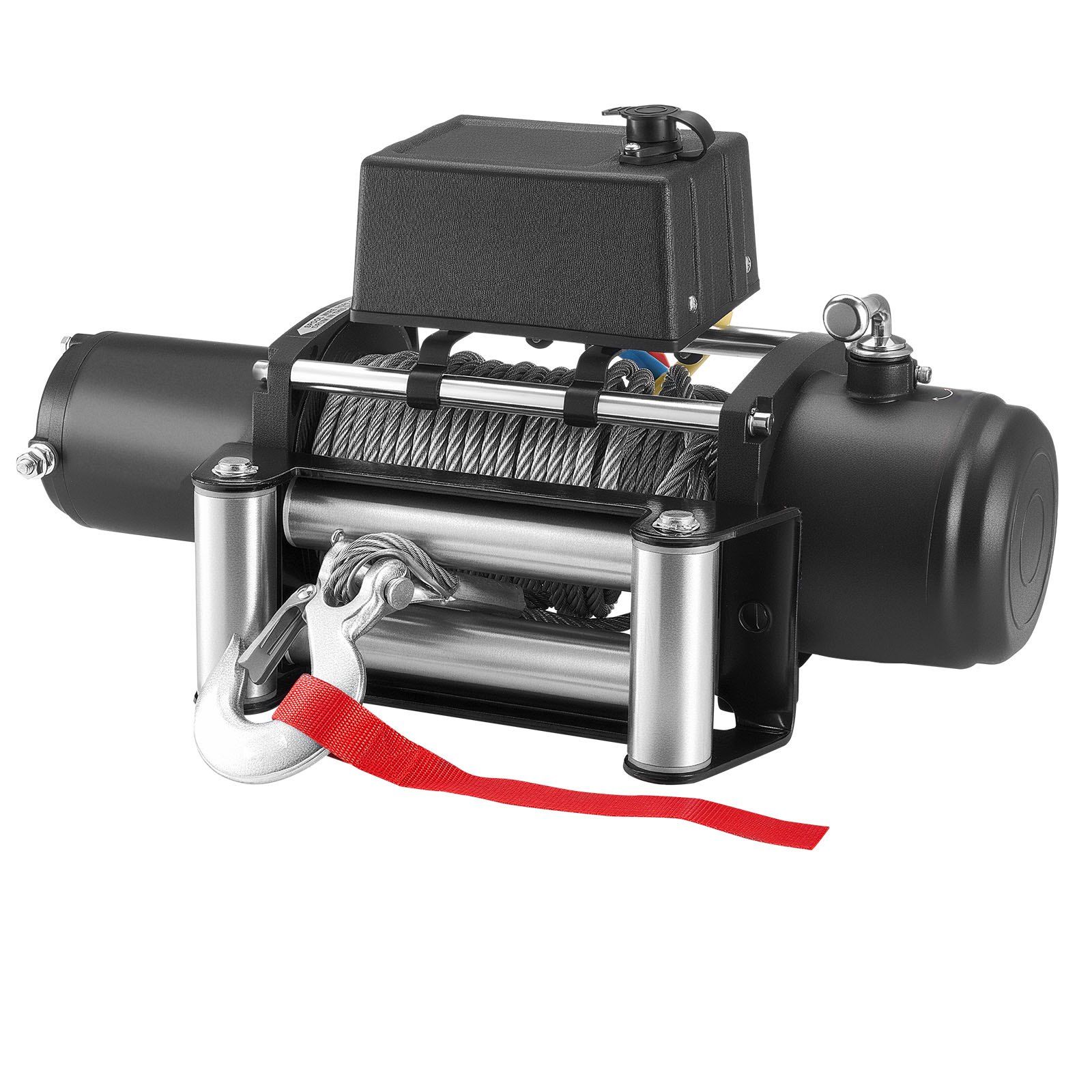 Electric Winch, 4500 kg Load Capacity, 12V DC Truck Winch with Φ8.3 mm x 19.8 m Steel Rope, Wireless & Wired Remote Control, IP55 Waterproof for Towing SUV Jeep Trailer Boat Off-Road Vehicle - Image 1