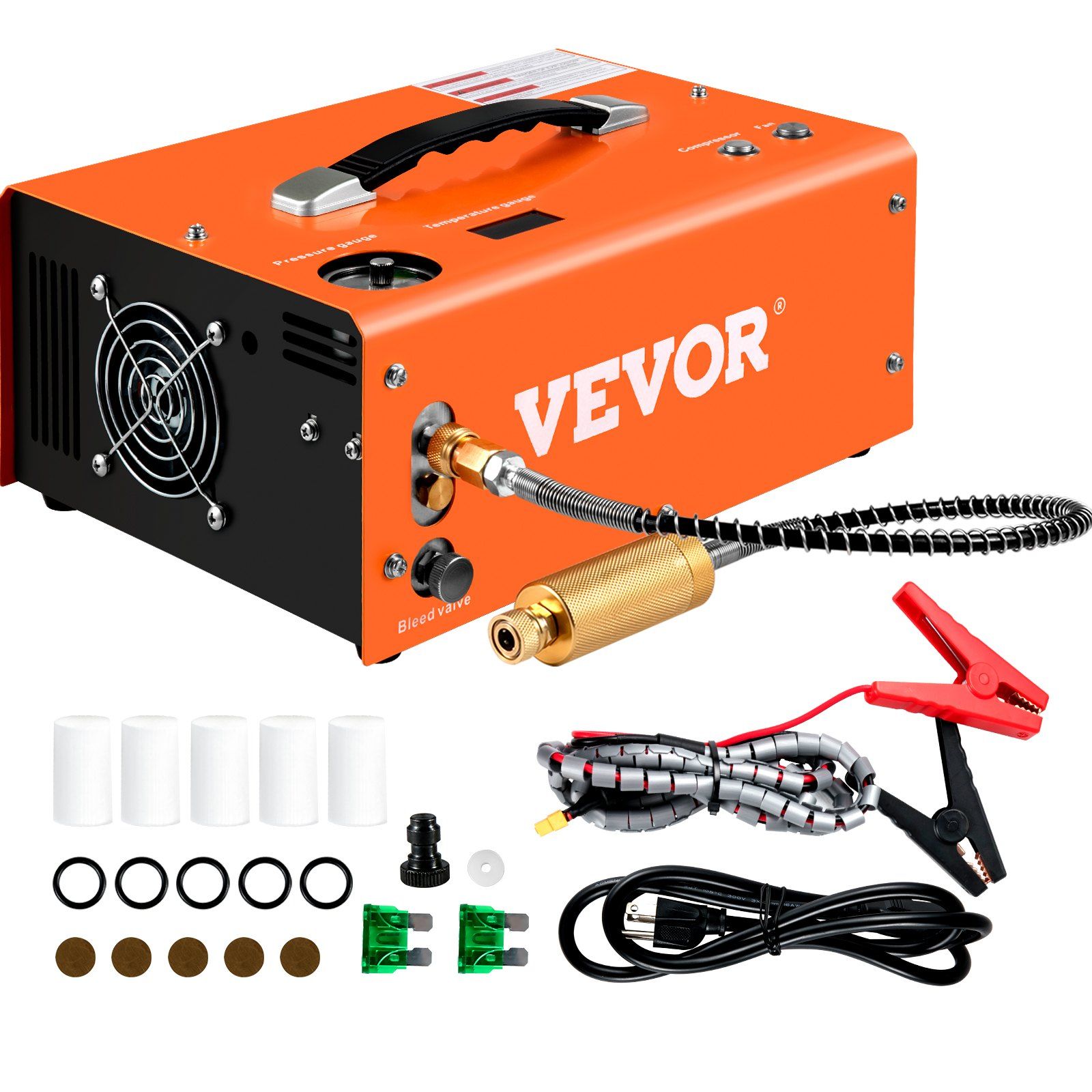 PCP Air Compressor Pump 12V 4500PSI Auto High Pressure Scuba Airgun Pump - Image 1