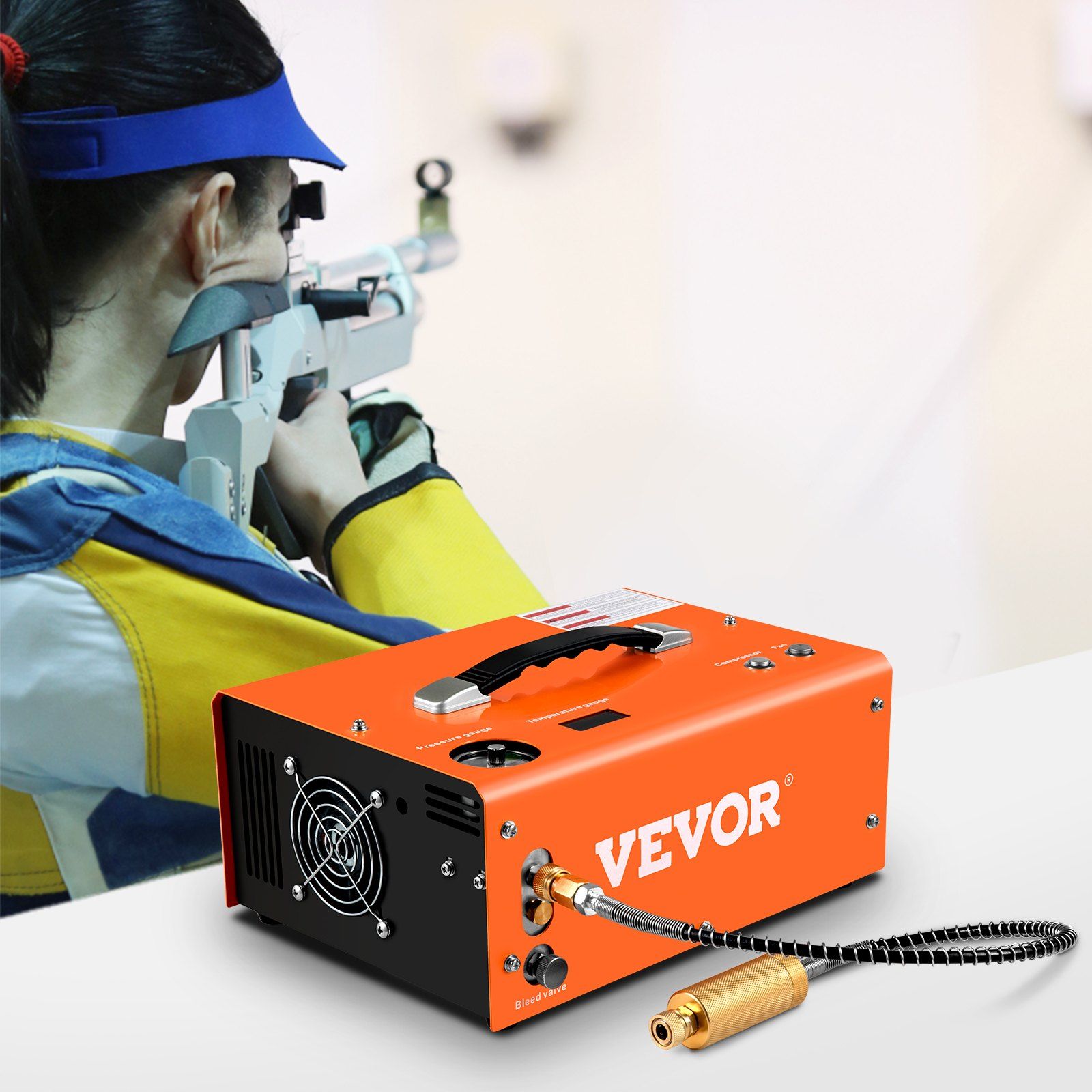 PCP Air Compressor Pump 12V 4500PSI Auto High Pressure Scuba Airgun Pump - Image 8
