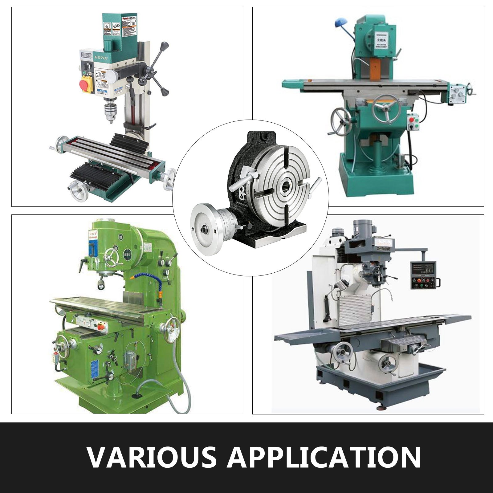 Rotary Table 8Inch Horizontal Vertical HV8 Precision 3MT Milling Drilling Machine Vernier Reading Milling Drilling Boring - Image 7