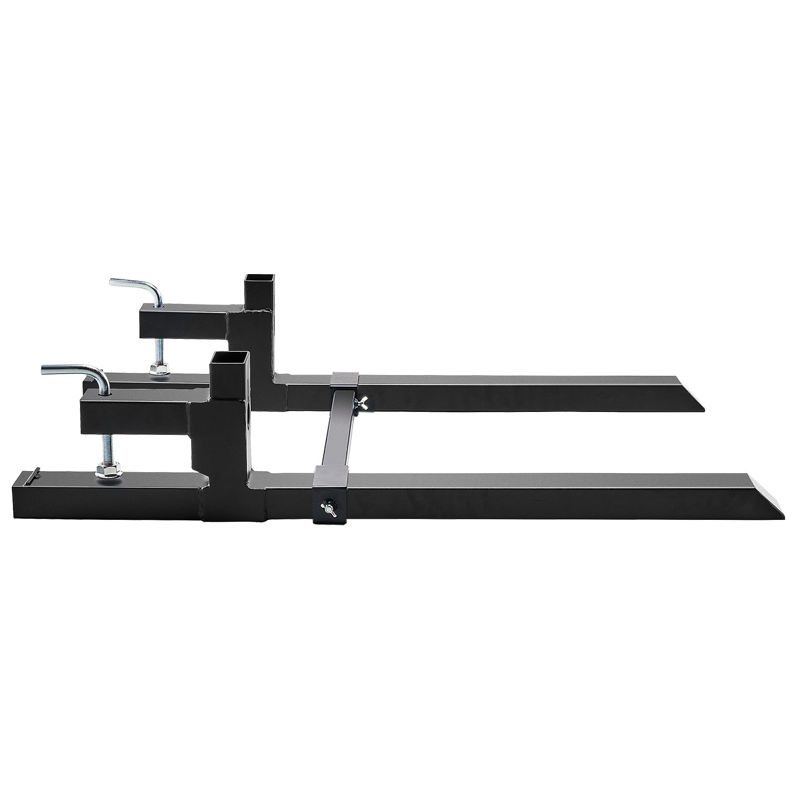 Pallet Forks, 907 kg Clamp on Pallet Forks, 1090 mm Total Length Tractor Bucket Forks with Adjustable Stabilizer bar, Heavy Duty Pallet Forks for Tractor Attachments, Skid Steer, Loader Bucket - Image 1