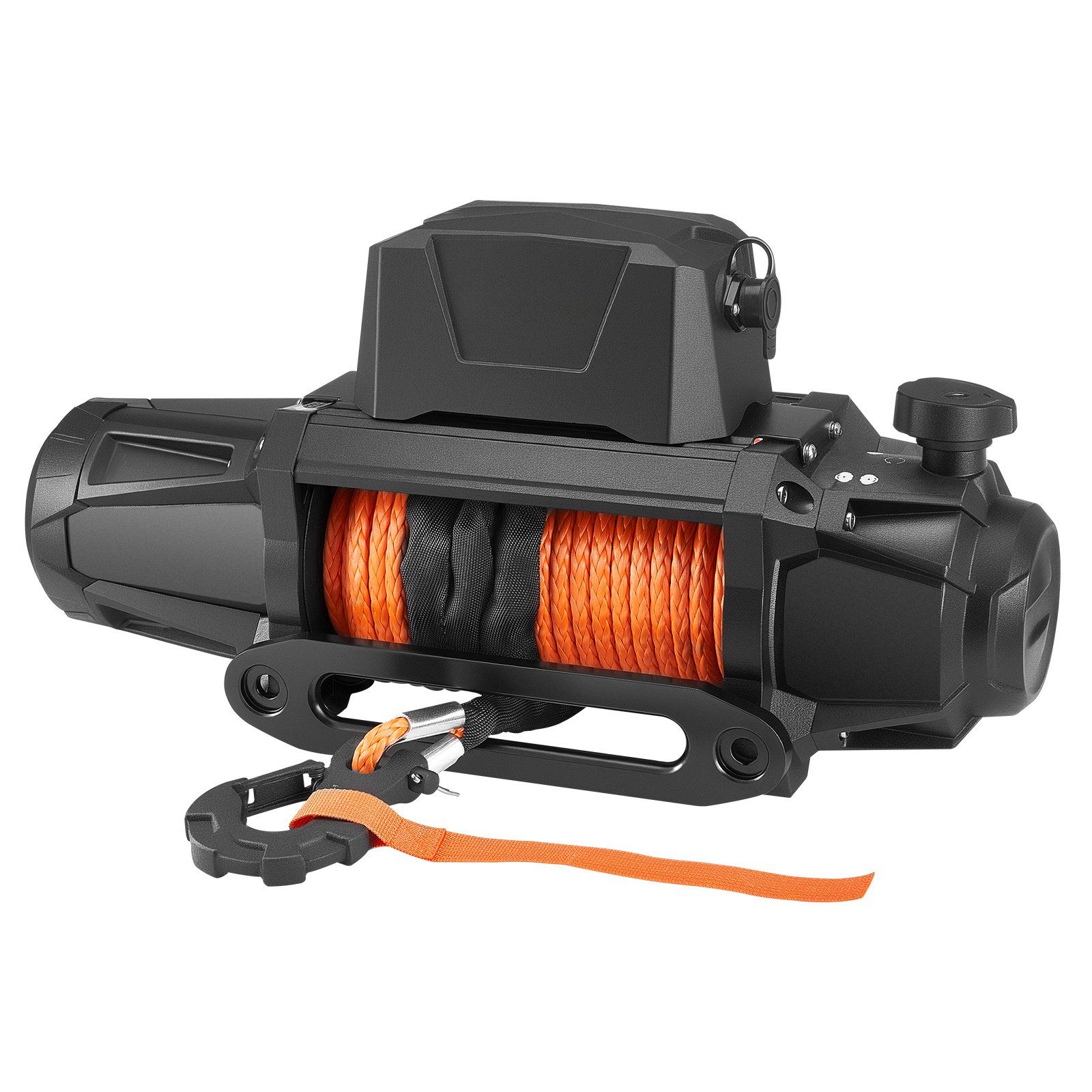 Electric Winch, 4500 kg Load Capacity, 12V DC Truck Winch with Φ8.9 mm x 27.4 m Synthetic Rope, Wireless & Wired Remote Control, IP67 Waterproof for Towing Off-Road SUV Jeep Trailer Boat - Image 1