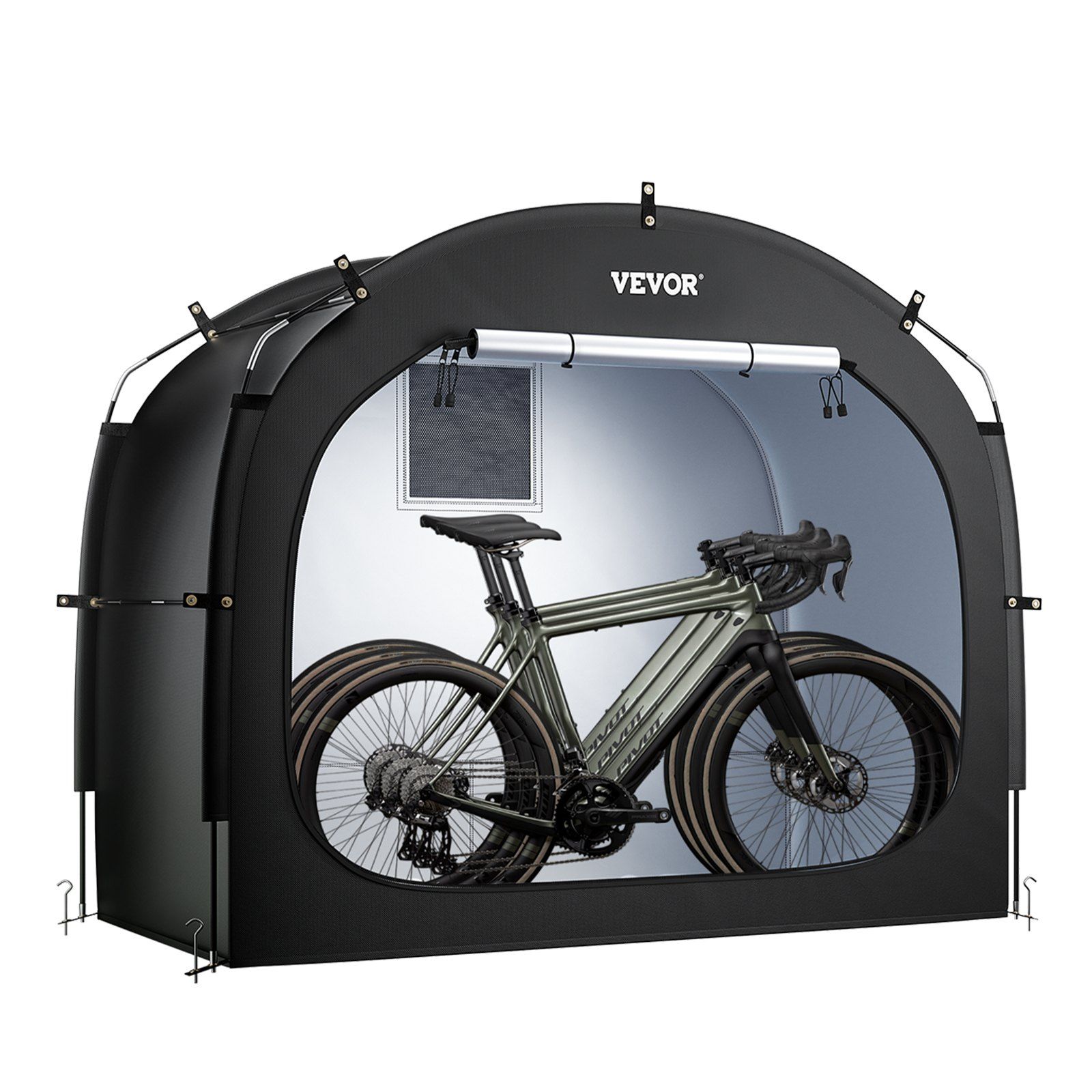 Bike Storage Tent, 3 to 4 Bikes, Outdoor Spacious Bike Storage Tent with Ventilated Window, Waterproof Easy-to-Install Bike Tent with High Strength Fiberglass & Dual Zippers, Fit for Bicycle - Image 1