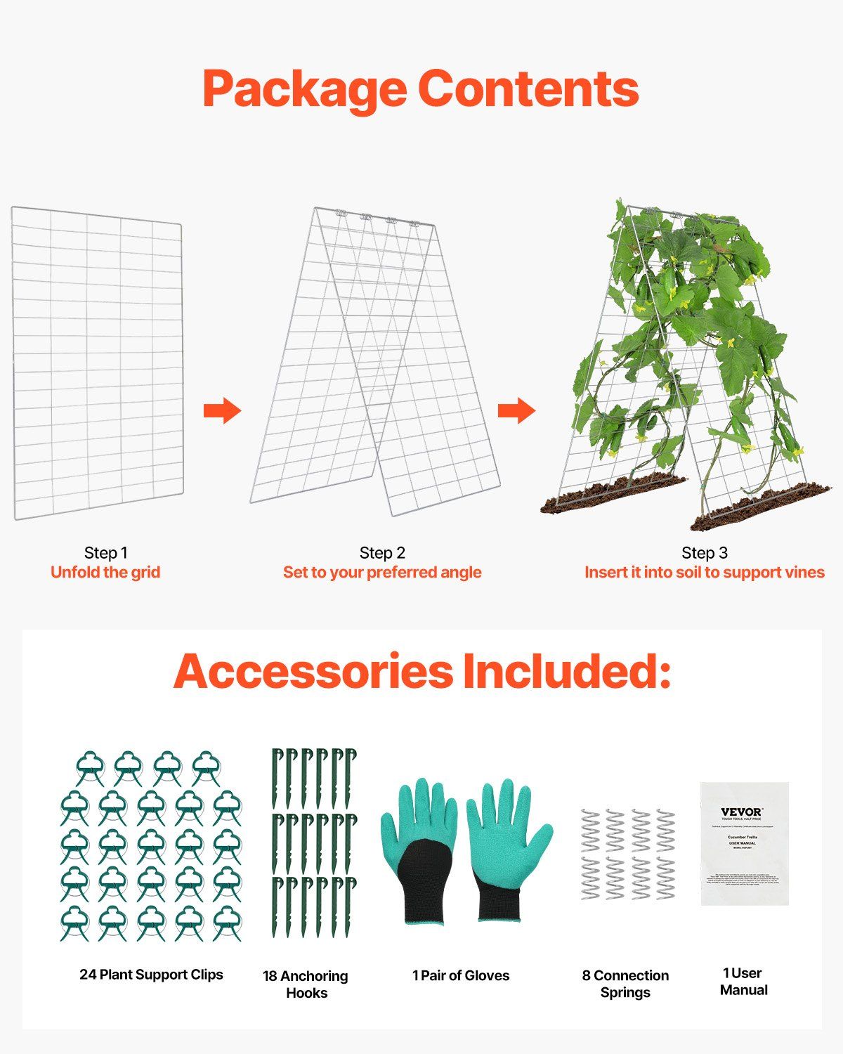 Cucumber Trellis for Climbing Plants, 35