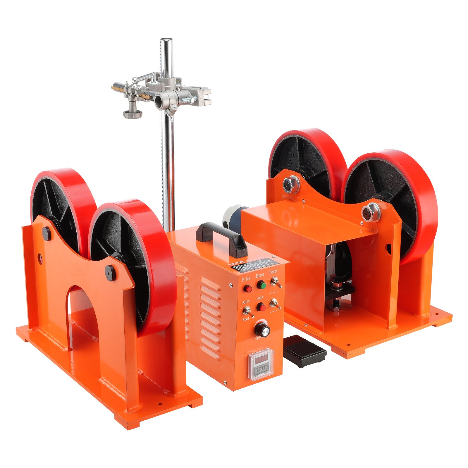Turning Rolls Linkage Roller, 1000KG/2205LBS Loading Welding Turning Roll, 25-1400mm Diameter, 80-1600 mm/min Rotary Welding Positioner & Welding Torch Stand for Welding Equipment Support - Image 1