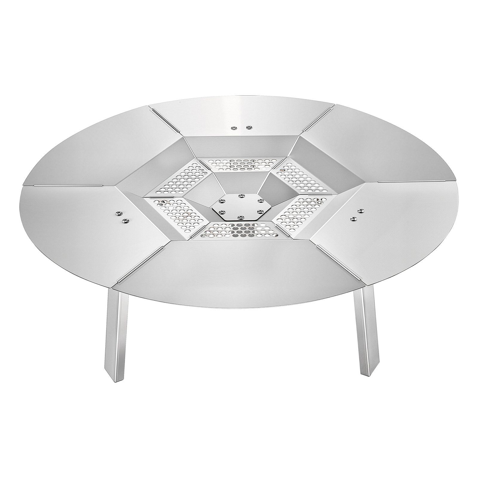 Fire Pit Heat Deflector for Solo Stove Yukon, 635 mm Bonfire Round for Wood Burning Fire Pit, 304 Stainless Steel Heat Diffuser, Detachable Burner Cover Camping Accessories - Image 1
