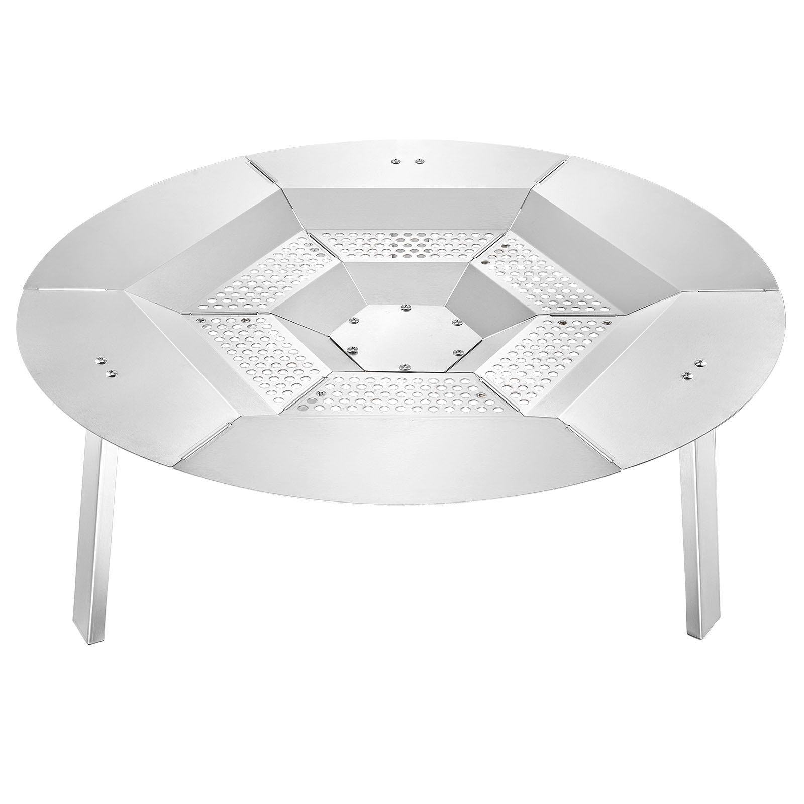 Fire Pit Heat Deflector for Solo Stove Yukon, 685.8 mm Bonfire Round for Wood Burning Fire Pit, 304 Stainless Steel Heat Diffuser, Detachable Burner Cover Camping Accessories - Image 1