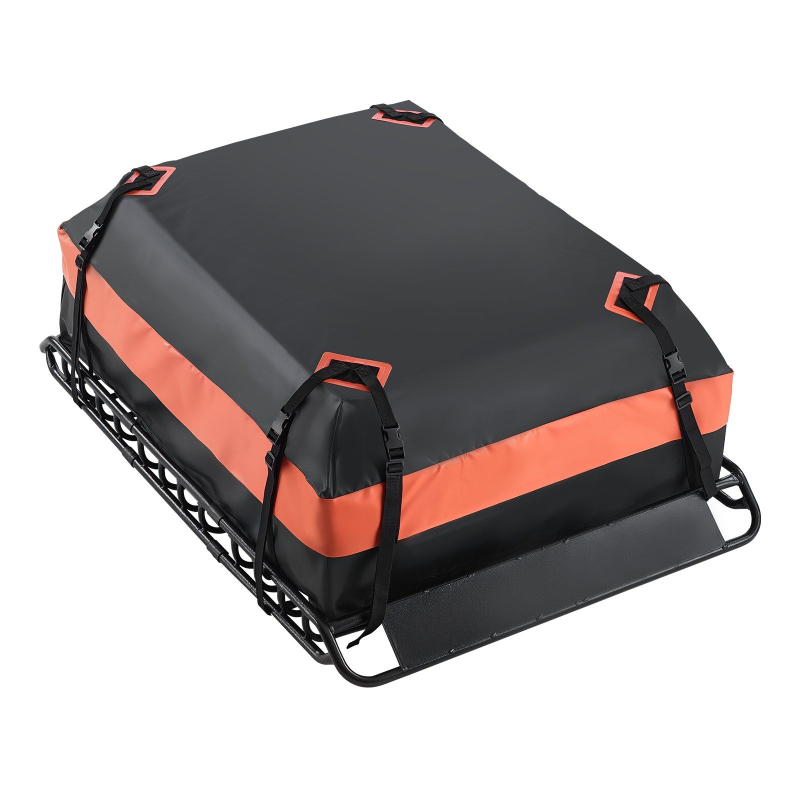 Roof Rack Basket, 1300 x 910 x 105 mm, Universal Rooftop Cargo Carrier with 44.1 x 34.3 x 10.2 in Cargo Bag, Net, Ratchet Straps, 90.7 kg Max Load Capacity Car Top Luggage Holder, for SUV Car - Image 1