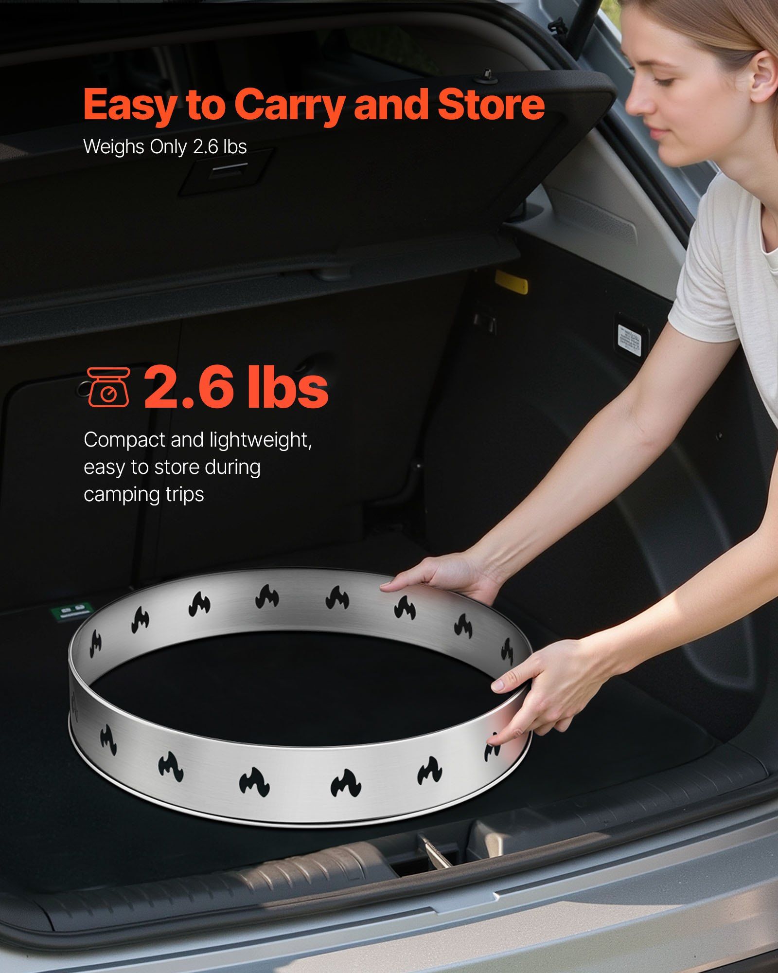 Fire Pit Stand for Solo Stove Bonfire, 68.6 cm Smokeless Fire Pit Ring, Stainless Steel Fireplace Stove Ranger Support Frame Accessory, Portable Outdoor Camping Holder Tools for Fireplace - Image 5
