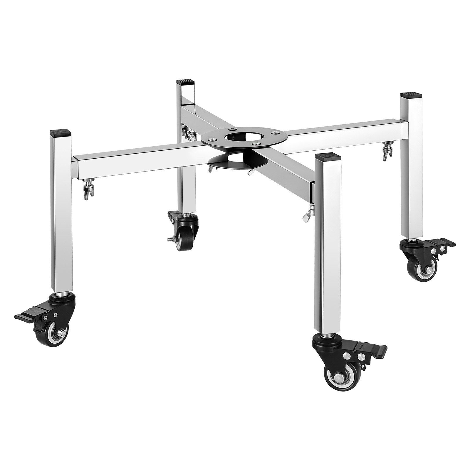Fire Pit Stand, 38-68.6 cm Adjustable Stretch with 4 Casters, Firepit Stand for Solo Stove Bonfire Ranger Yukon & Other Outside Firepit, Stainless Steel Camping Fire Pit Accessory for Fireplace - Image 1
