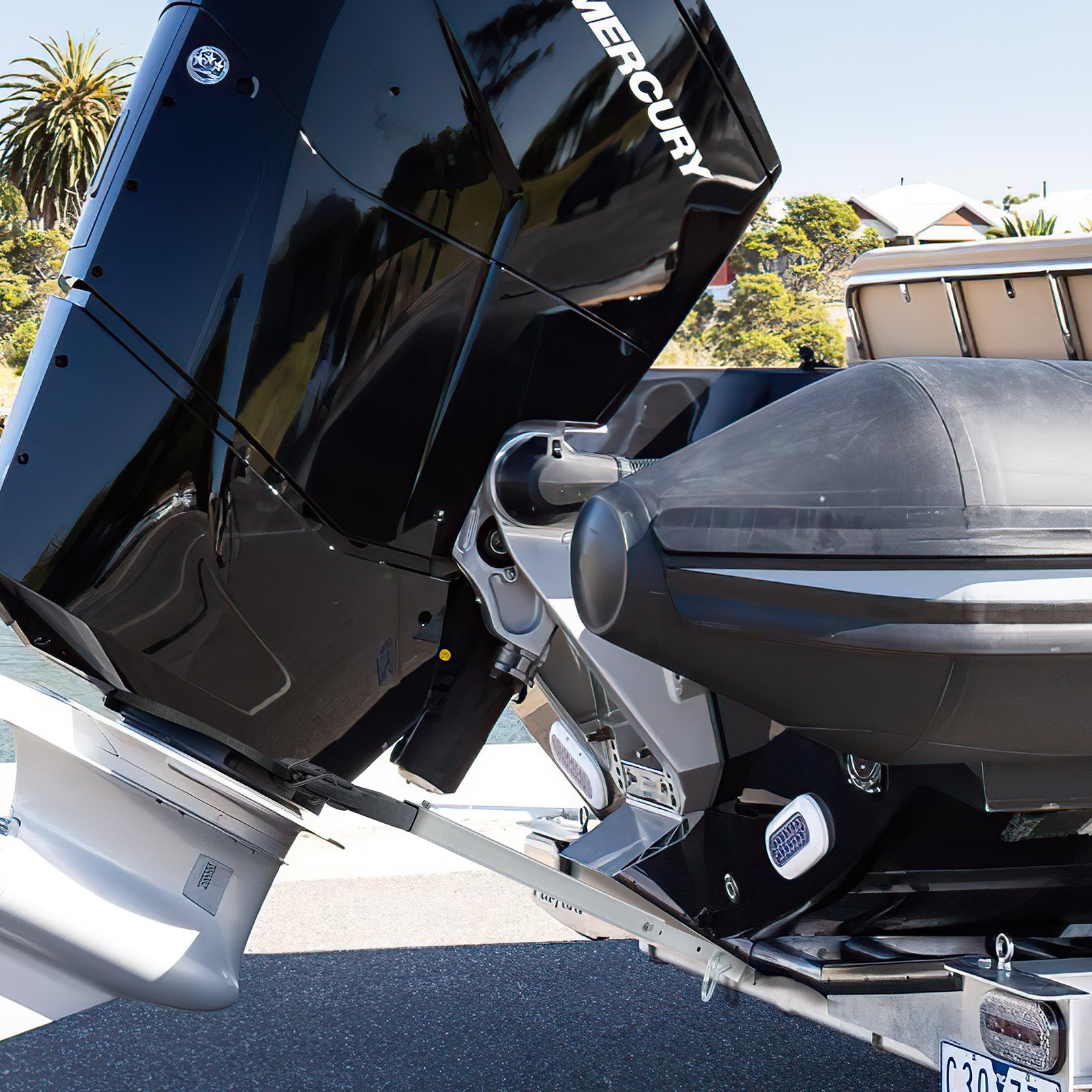 Transom Saver, 609.6-914.4 mm, Adjustable Boat Transom Saver with Heavy-Duty Head, Corrosion-Resistant Easy-to-Install Transom Savers for Less Than 100 HP Outboard Motor , Fit for Roller & Trailer - Image 8