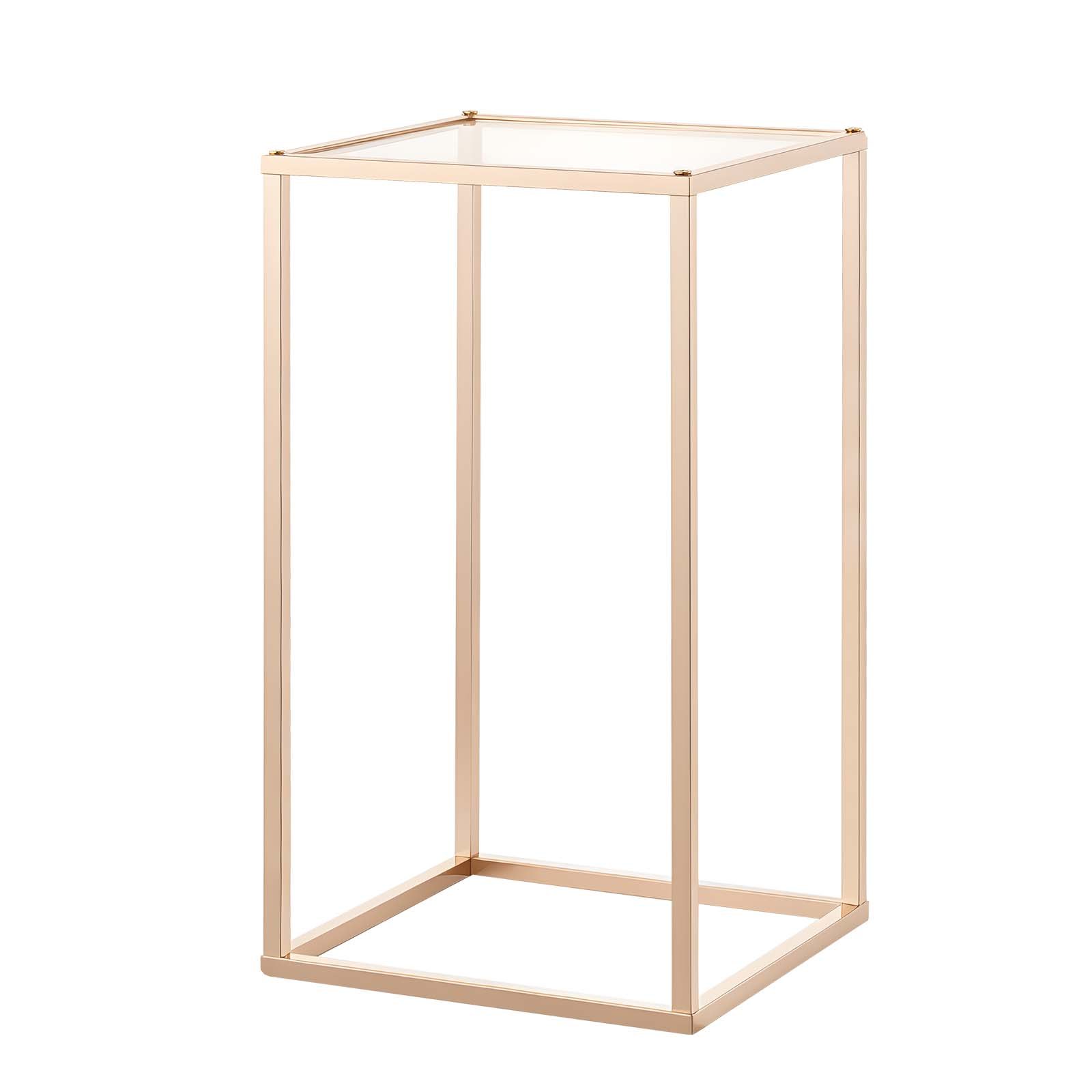 Wedding Flower Stand, 10PCS 40cm Column Flower Stand, Floral Stands with Acrylic Laminate, Gold Rectangular Floral Display Rack for Wedding, Party, Birthday, Home, Gold Centerpiece Stands - Image 1