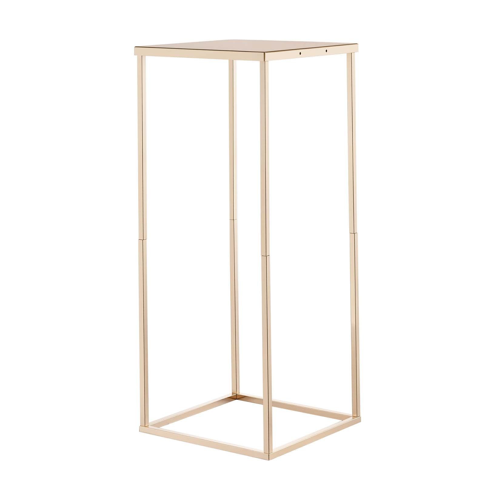 Wedding Flower Stand, 10PCS 60cm Column Flower Stand, Floral Stands with Metal Laminate, Gold Rectangular Floral Display Rack for Wedding, Party, Birthday, Home,  Gold Centerpiece Stands - Image 1