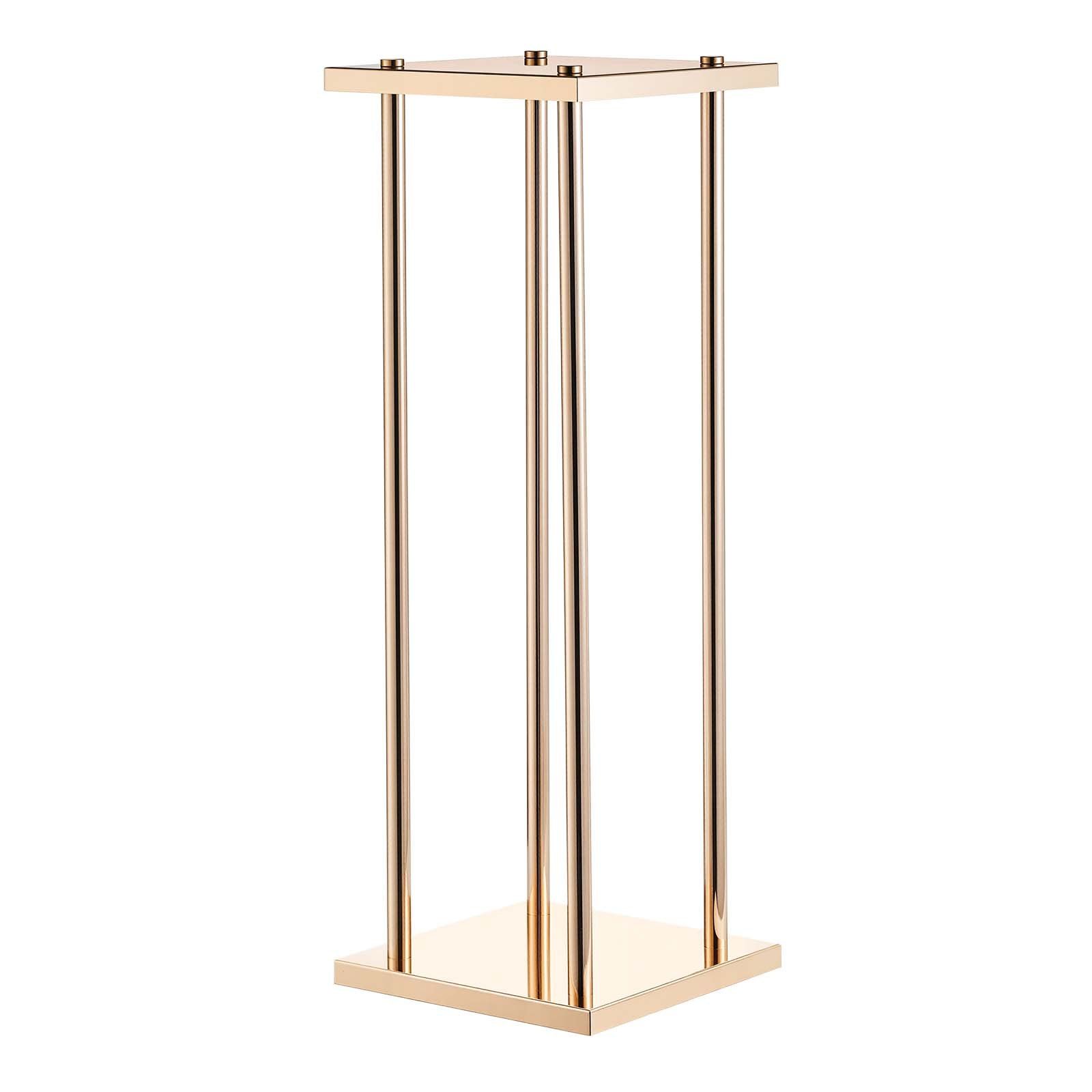 Wedding Flower Stand, 10PCS 60cm Column Flower Stand, Floral Stands with Metal Laminate, Cylindrical Cubic Floral Display Rack for Wedding, Party, Birthday, Home, Gold Centerpiece Stands - Image 1