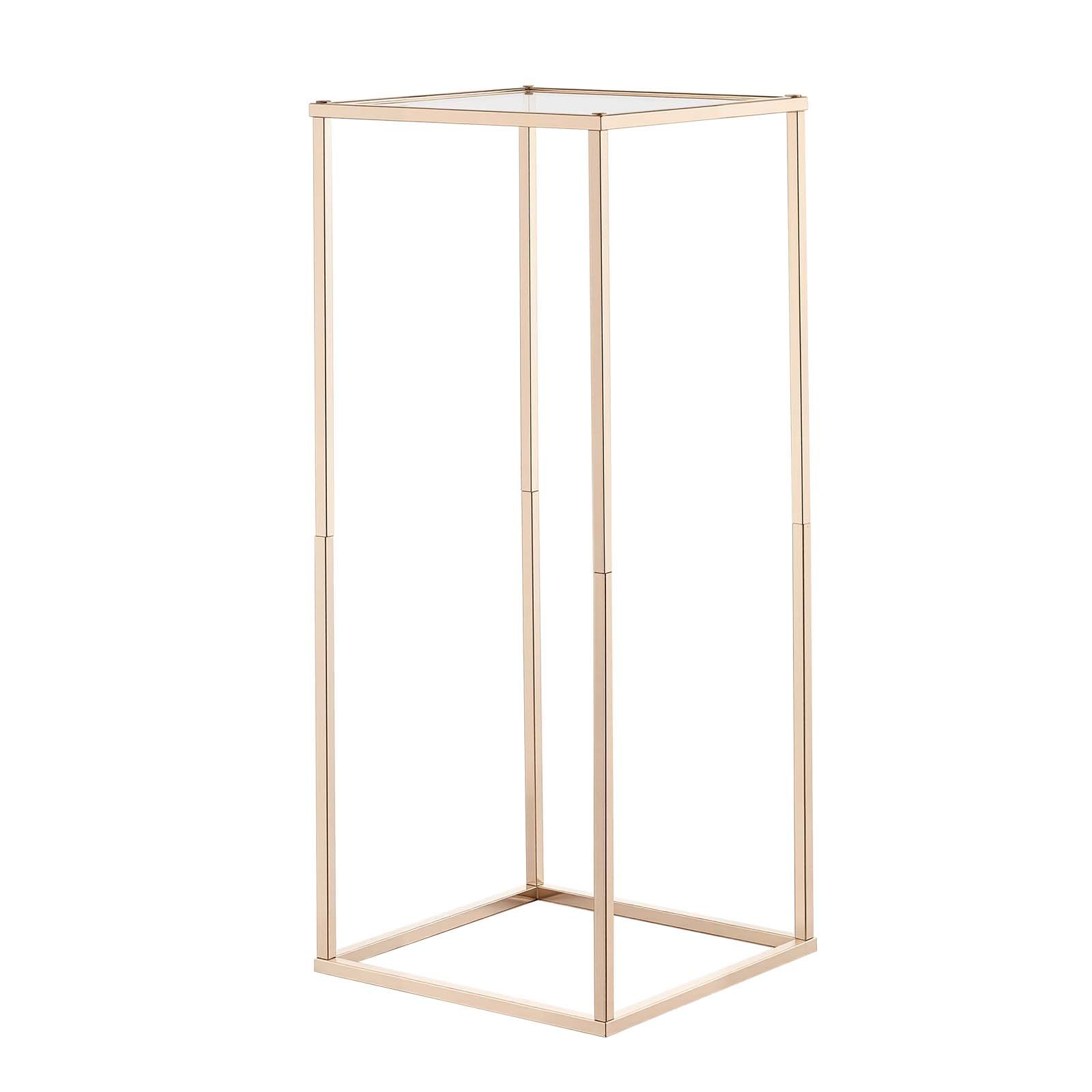 Wedding Flower Stand, 10PCS 60cm Column Flower Stand, Floral Stands with Acrylic Laminate, Gold Rectangular Floral Display Rack for Wedding, Party, Birthday, Home, Gold Centerpiece Stands - Image 1